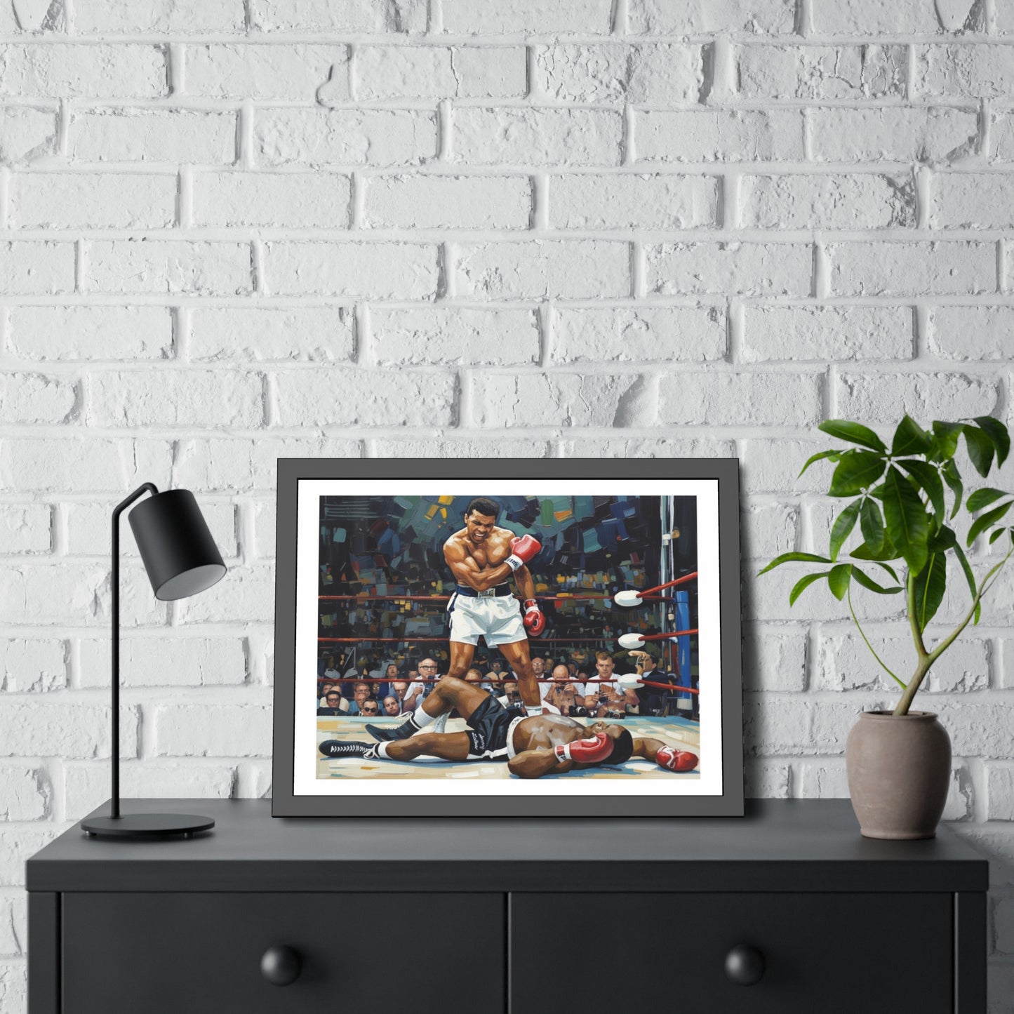 Muhammad Ali 'The Knockout' Framed Poster — Vintage Boxing Wall Art
