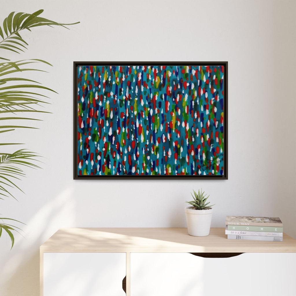 Colours Of The Soul Reflecting On Water by Ariel Chavarro Avila Matte Canvas Framed Art