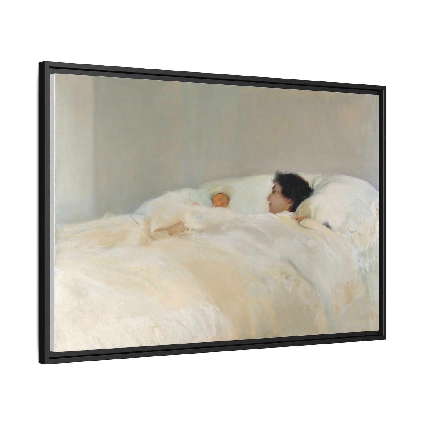 Mother by Joaquin Sorolla y Bastida Framed Matte Canvas Wall Art Print