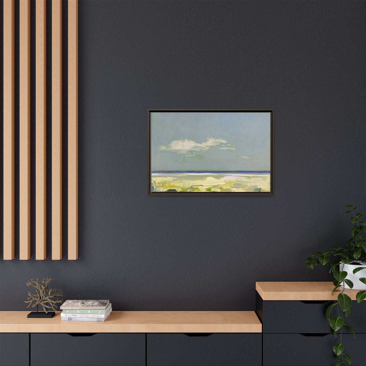 Coastal Calm Matte Canvas Framed Wall Art
