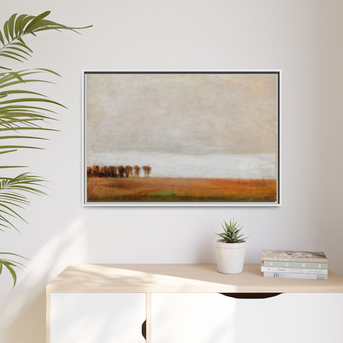 View of Jaegersborg Allé, North of Copenhagen by Vilhelm Hammershøi Framed Matte Canvas Wall Art Print
