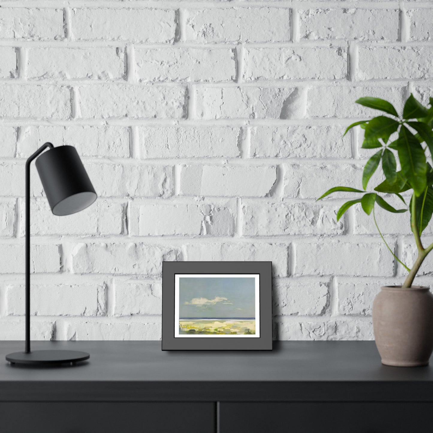 Framed Beach Print Poster — Coastal Landscape Wall Art