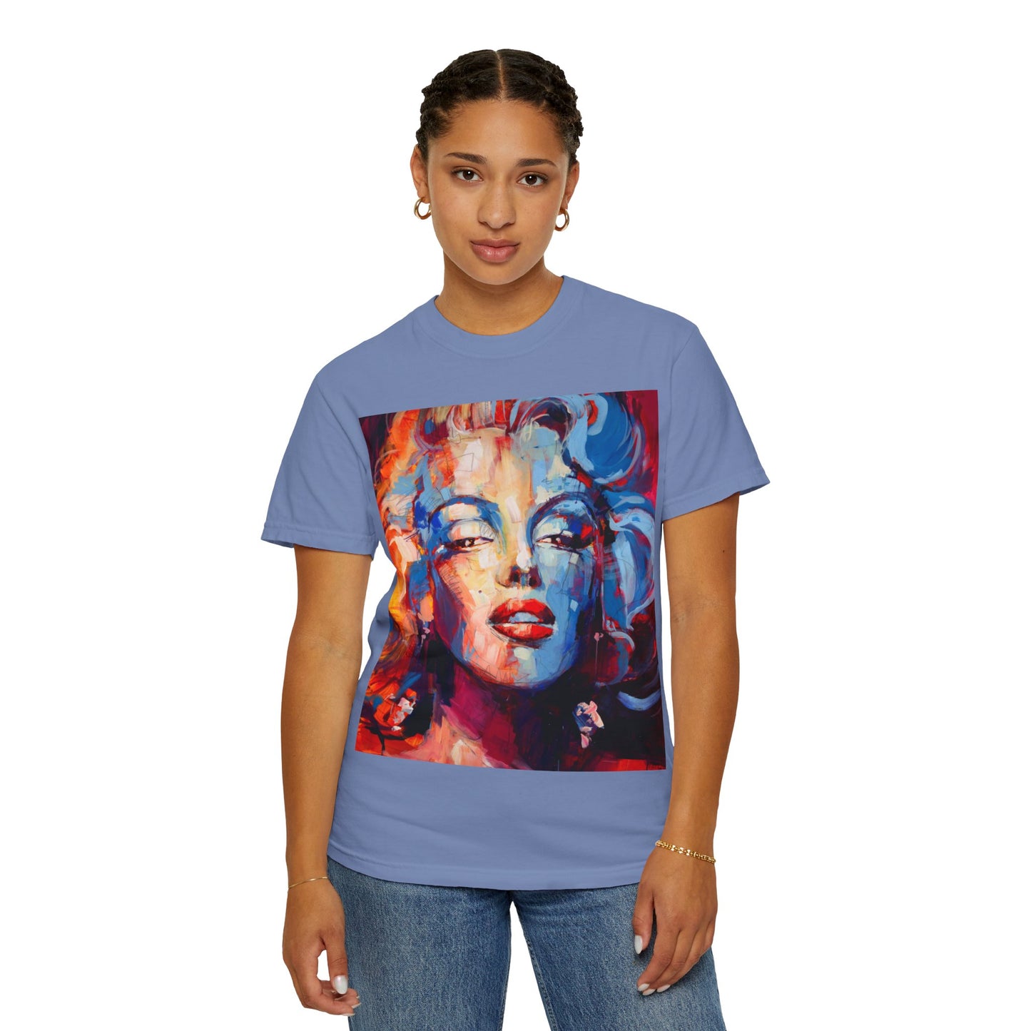 Artistic Pop Portrait T-Shirt — Colorful Marilyn-Inspired Graphic Tee