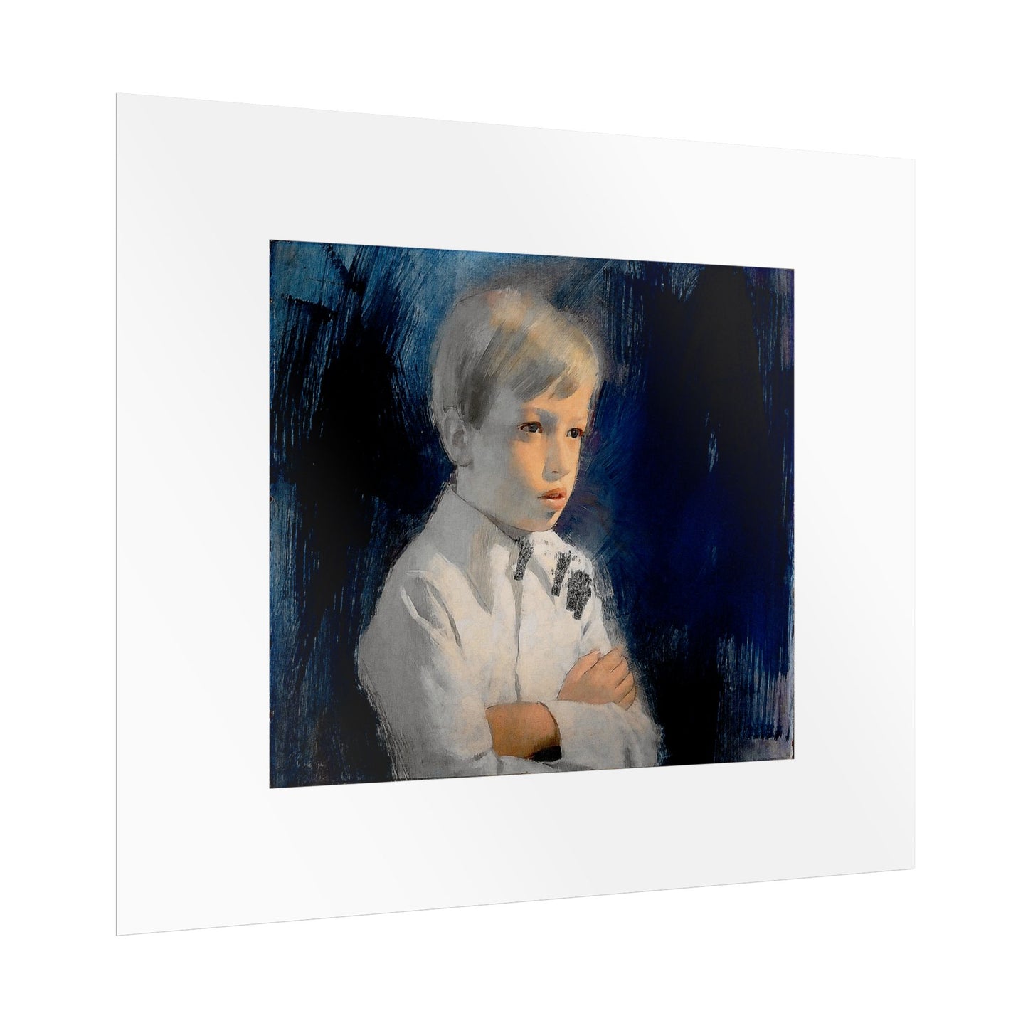 Painting of boy by Unknown Artist Wall Art Print