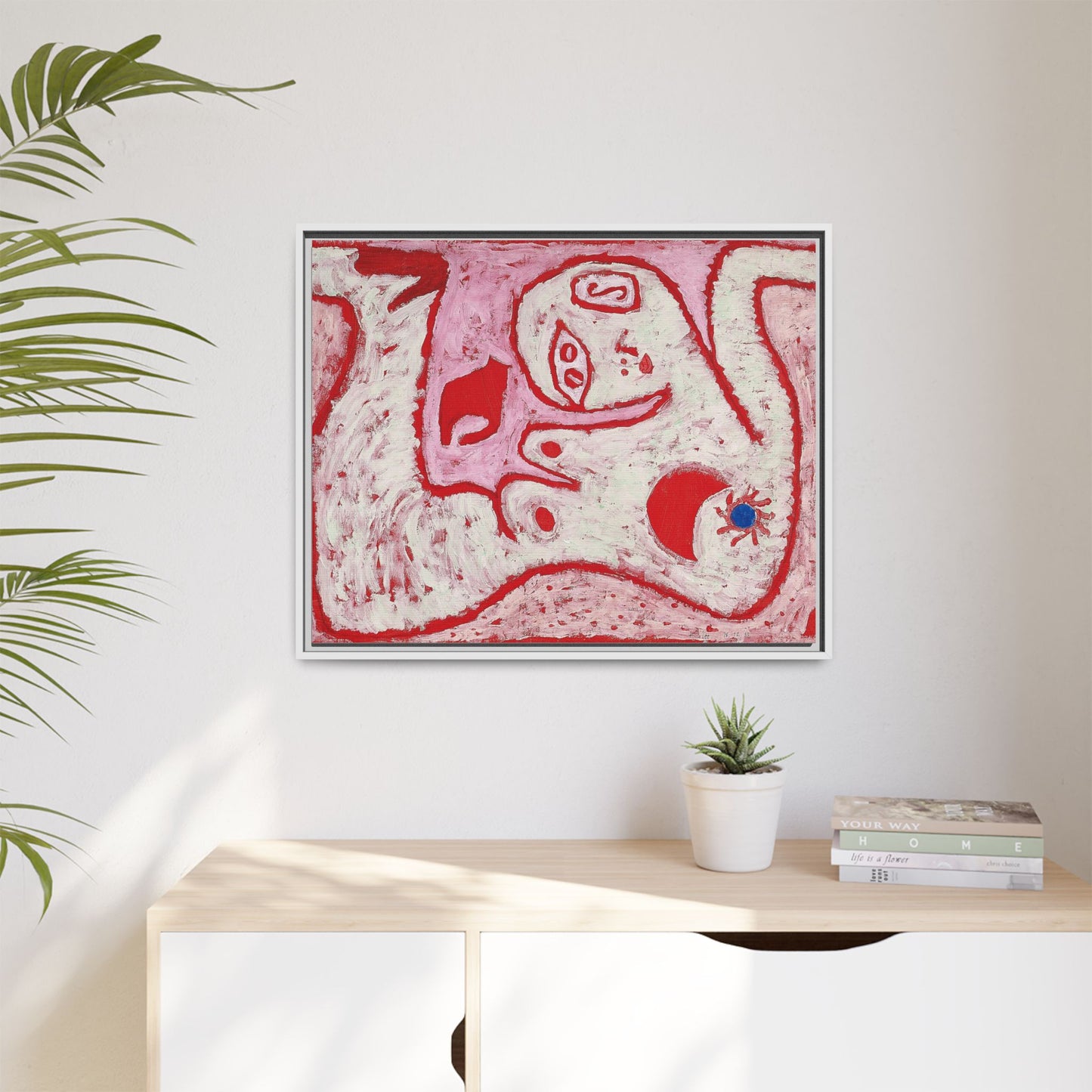 A Woman For Gods by Paul Klee Matte Canvas Framed Wall Art Decor