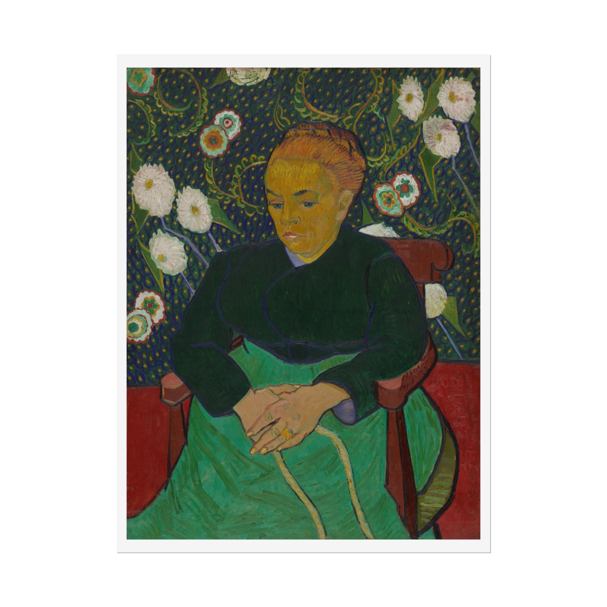 Madame Roulin Rocking the Cradle (La berceuse) by Vincent Van Gogh Wall Art Print
