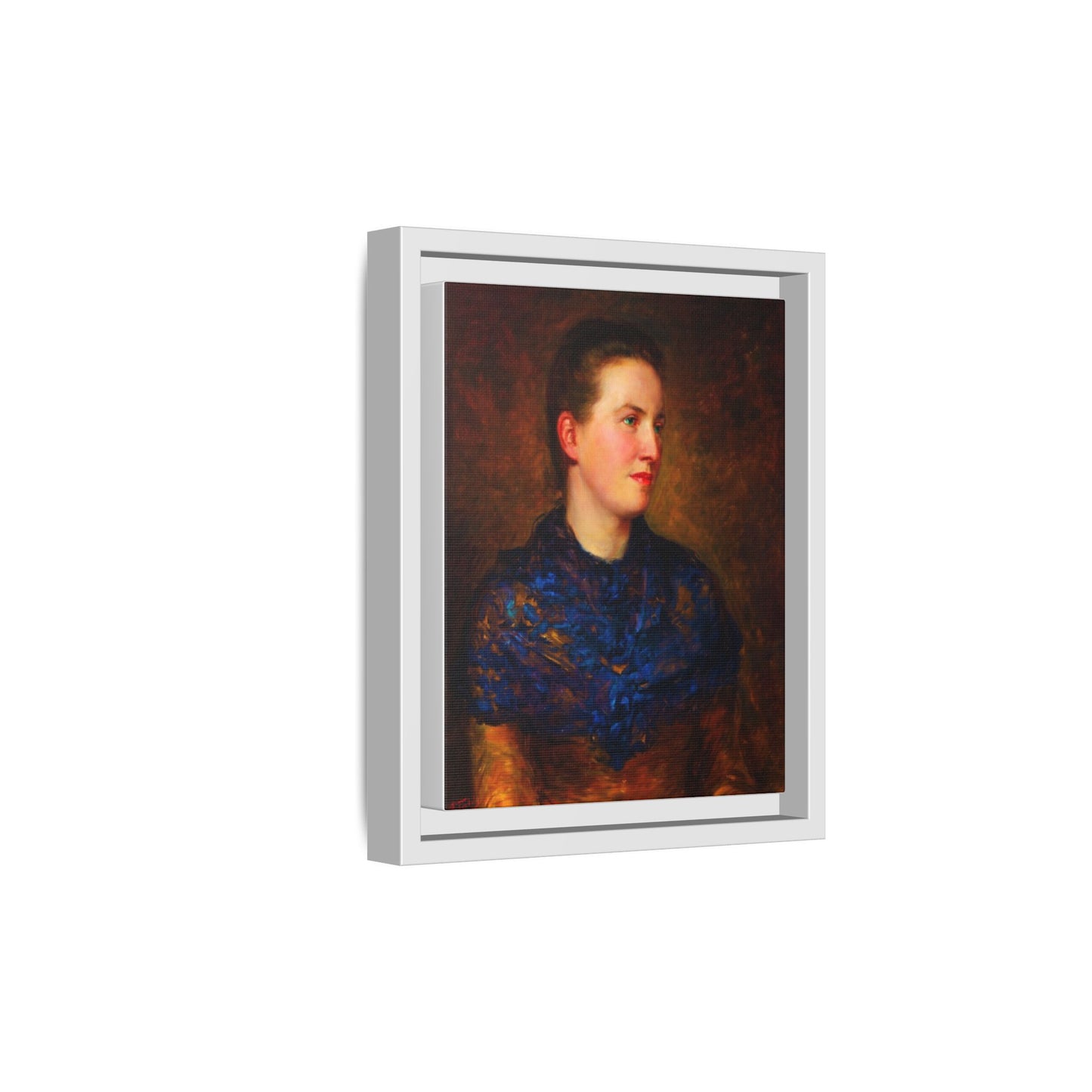 Framed Matte Canvas Portrait Print — Classic Victorian Woman Wall Art