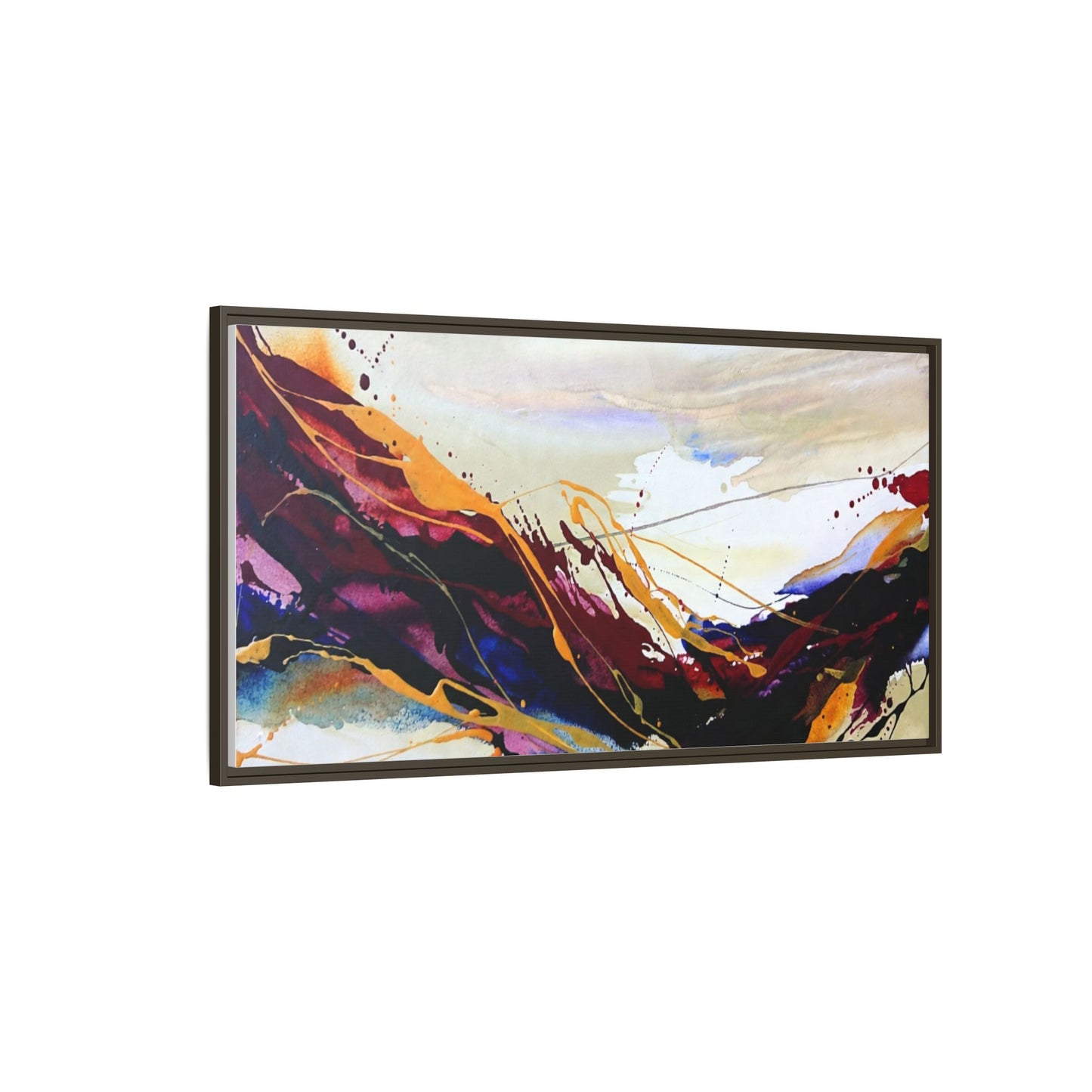 Abstract Flow Matte Canvas Framed Wall Art