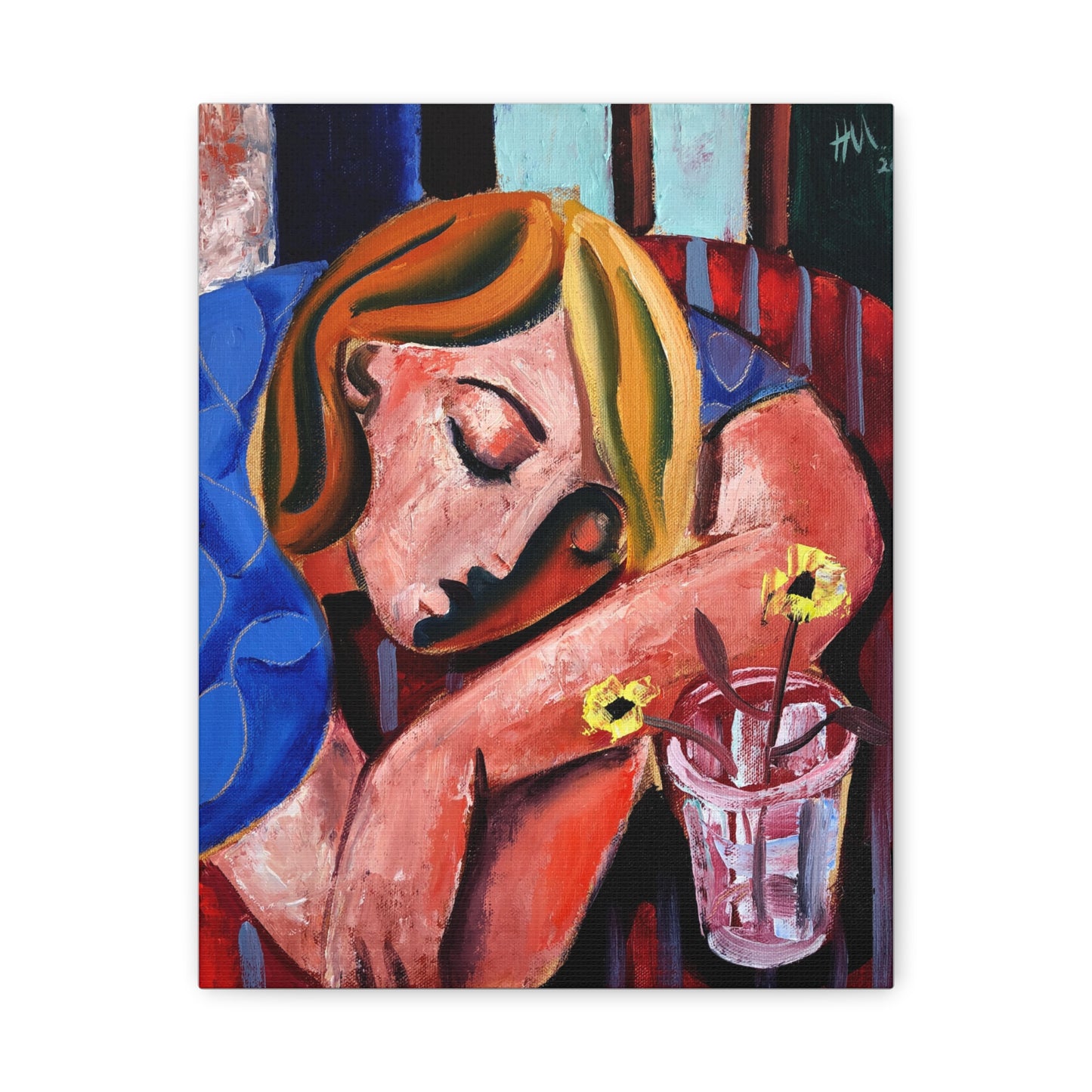 When she finally woke the world around her had changed unrecognizably by Hennie Niemann jnr Canvas Wall Art Print