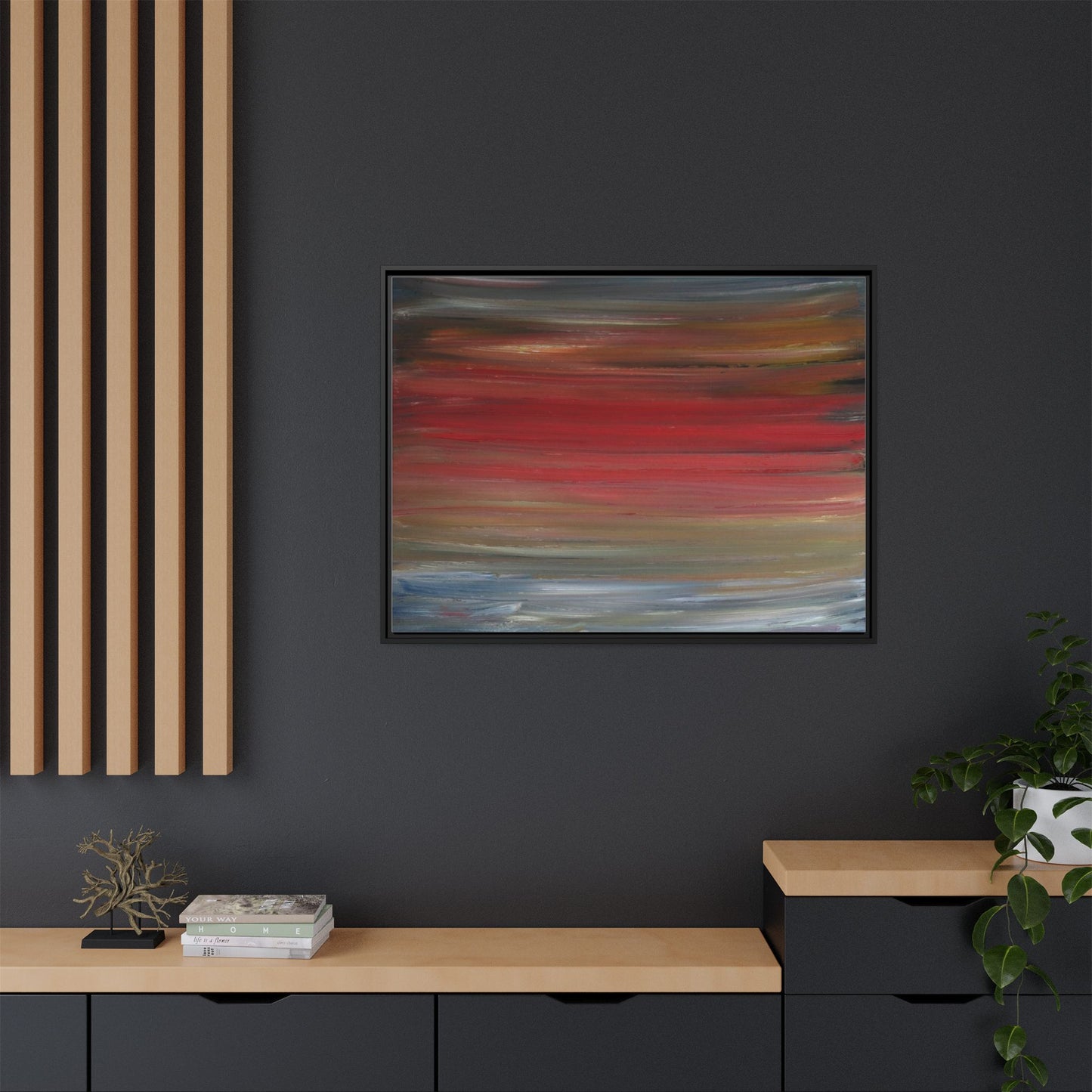 Misty morning by Norman Barrett Framed Matte Canvas Wall Art