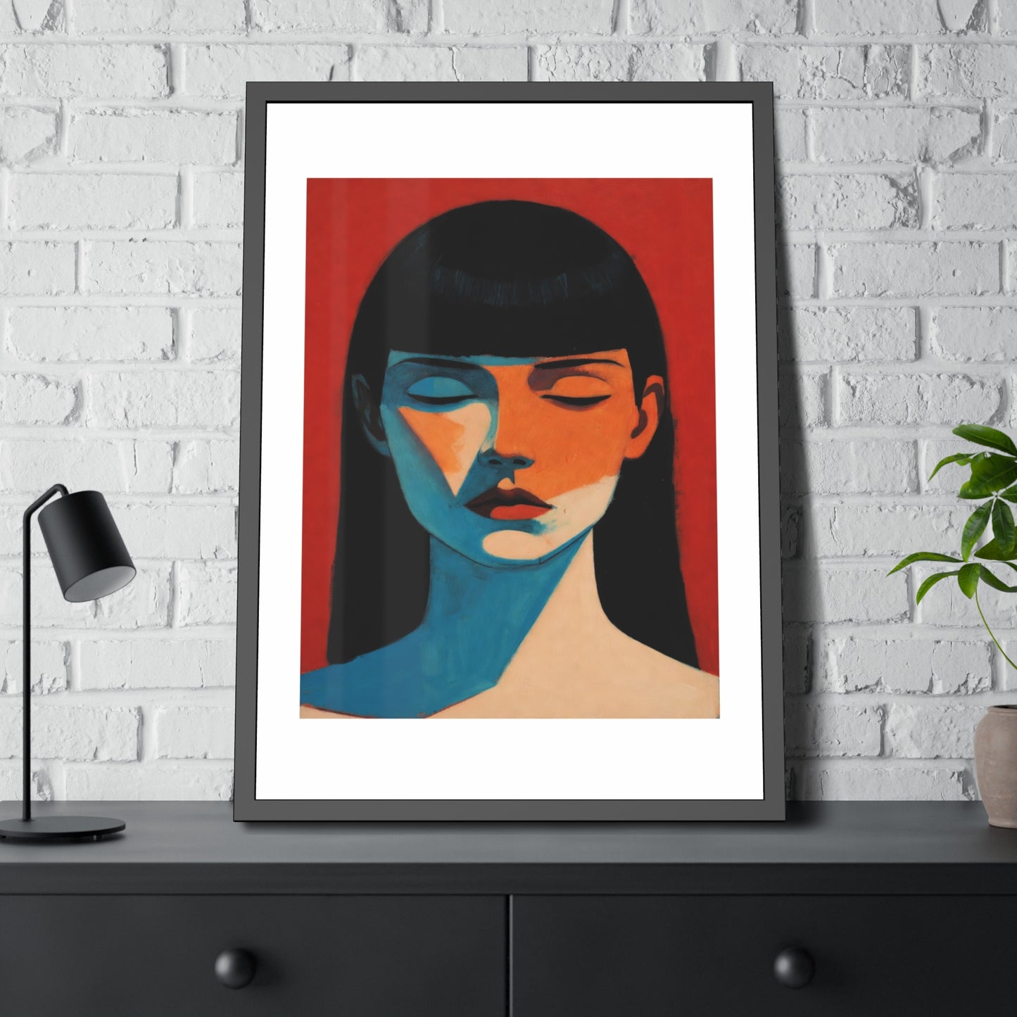 Framed Art Print — Moody Portrait Poster