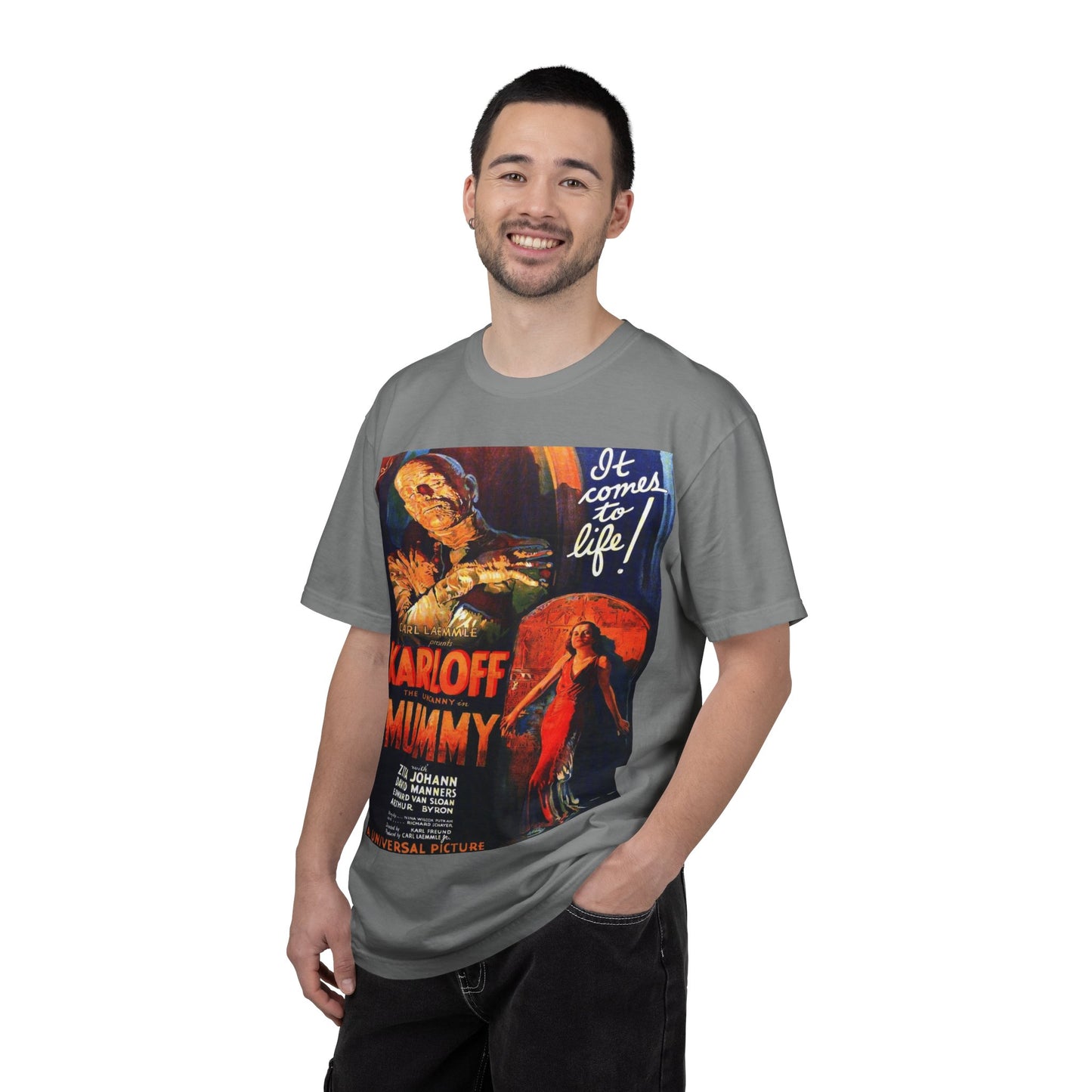 Mummy Movie Poster T‑Shirt — Vintage Karloff Horror Graphic Tee