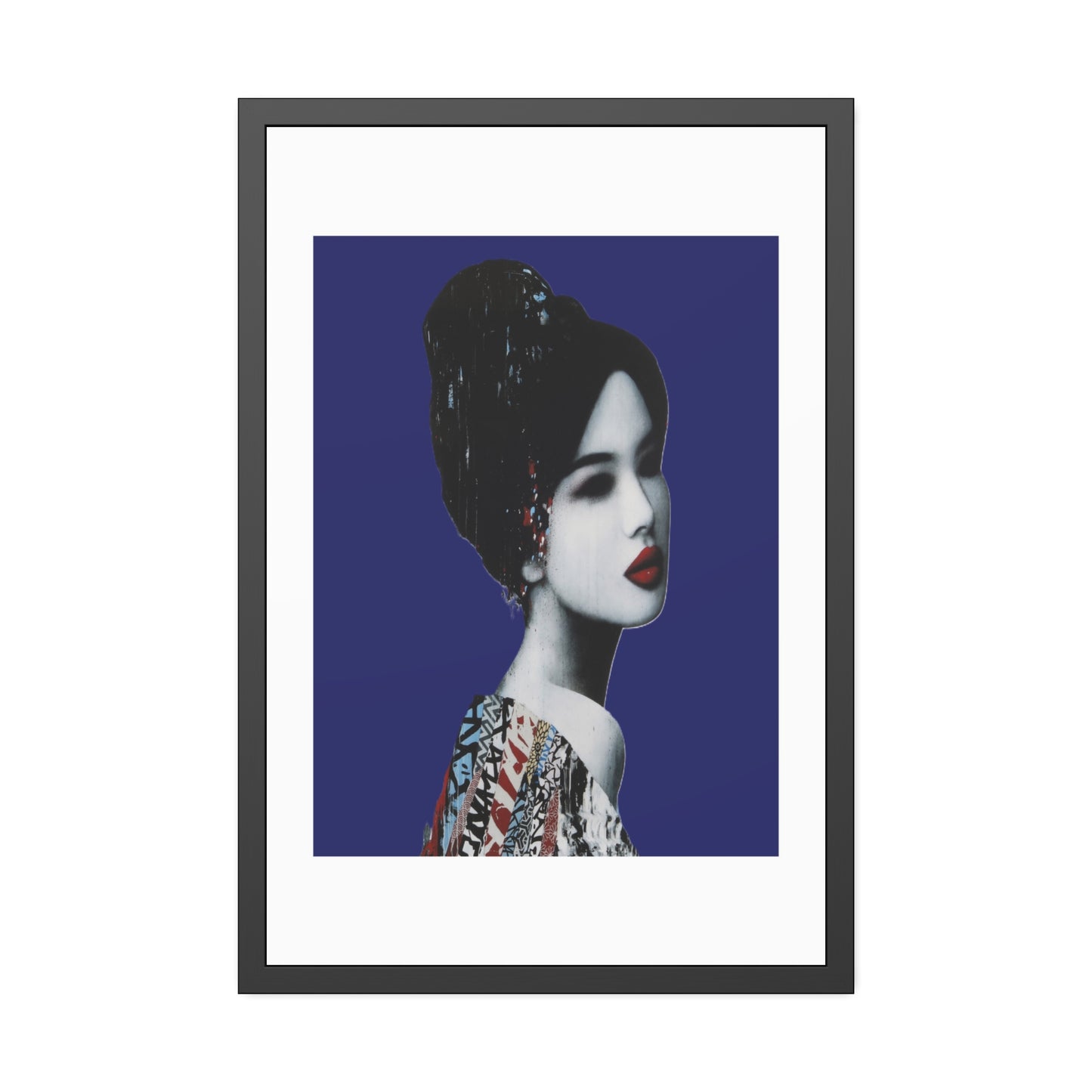 Geisha Portrait - Framed Paper Posters