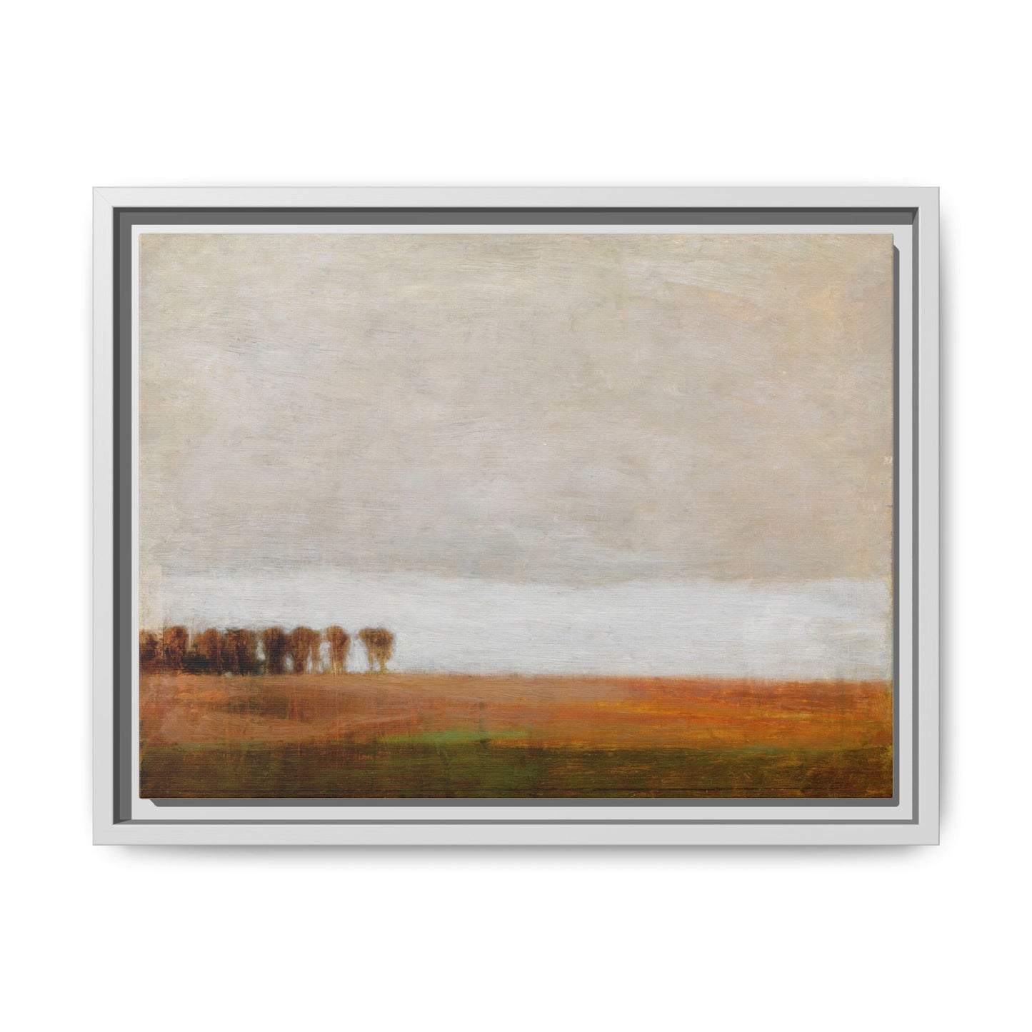 View of Jaegersborg Allé, North of Copenhagen by Vilhelm Hammershøi Framed Matte Canvas Wall Art Print
