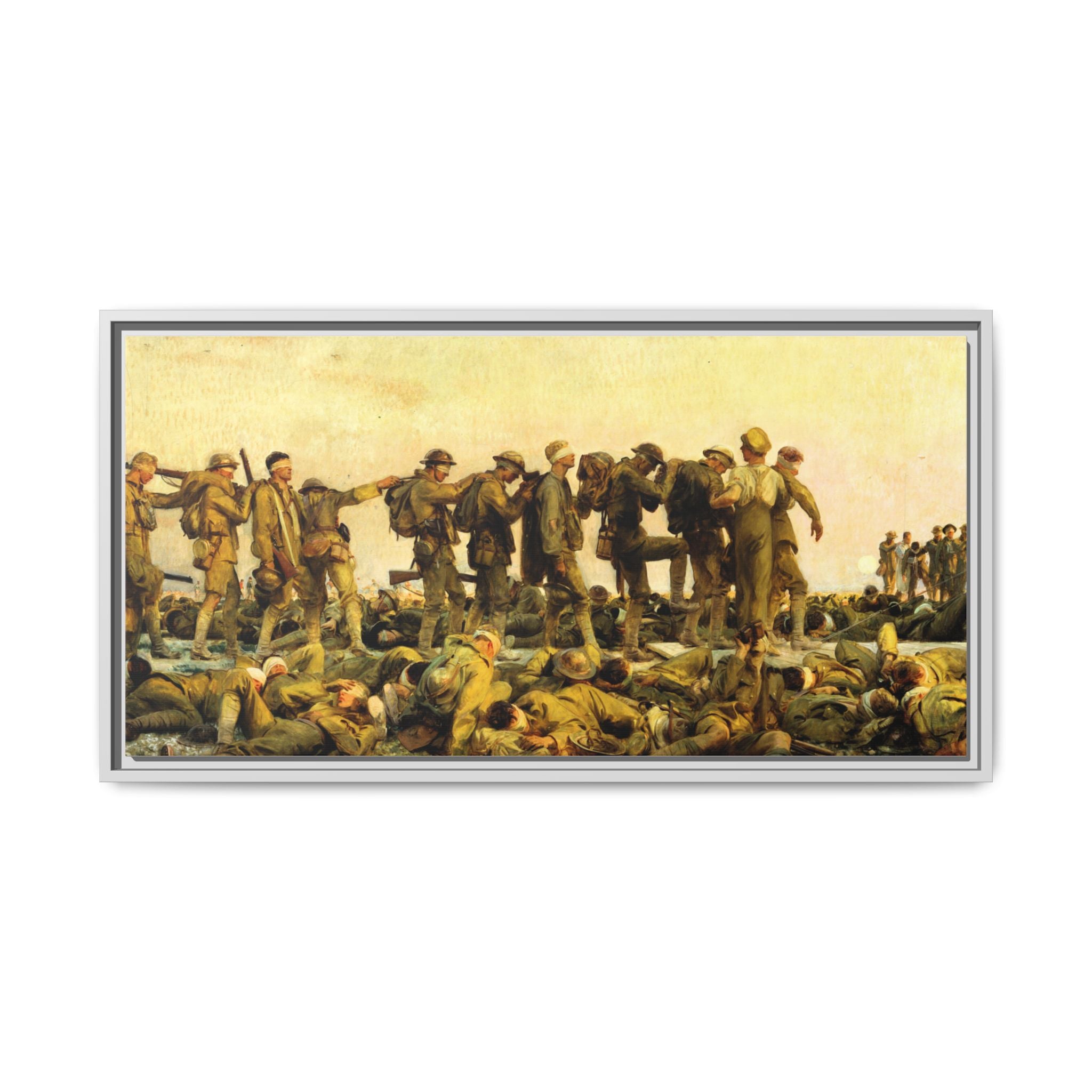 Gassed by John Singer Sargent (RA) Framed Matte Canvas Print