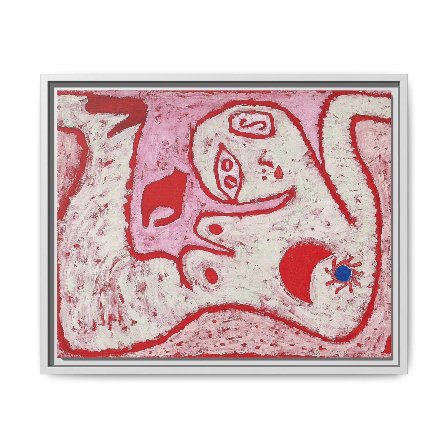 A Woman For Gods by Paul Klee Matte Canvas Framed Wall Art Decor