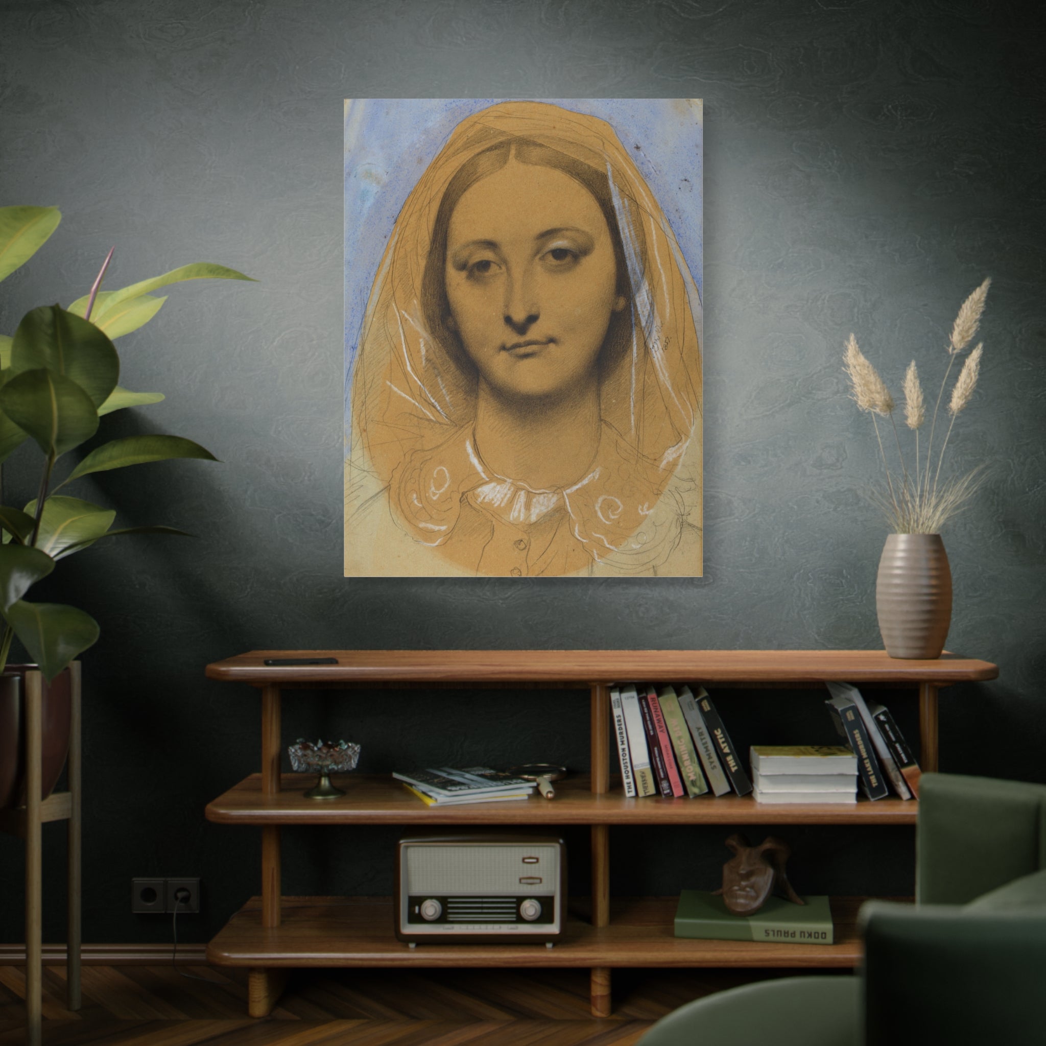 Mademoiselle Mary de Borderieux by Jean Auguste Dominique Ingres Matte Stretched Canvas Wall Art