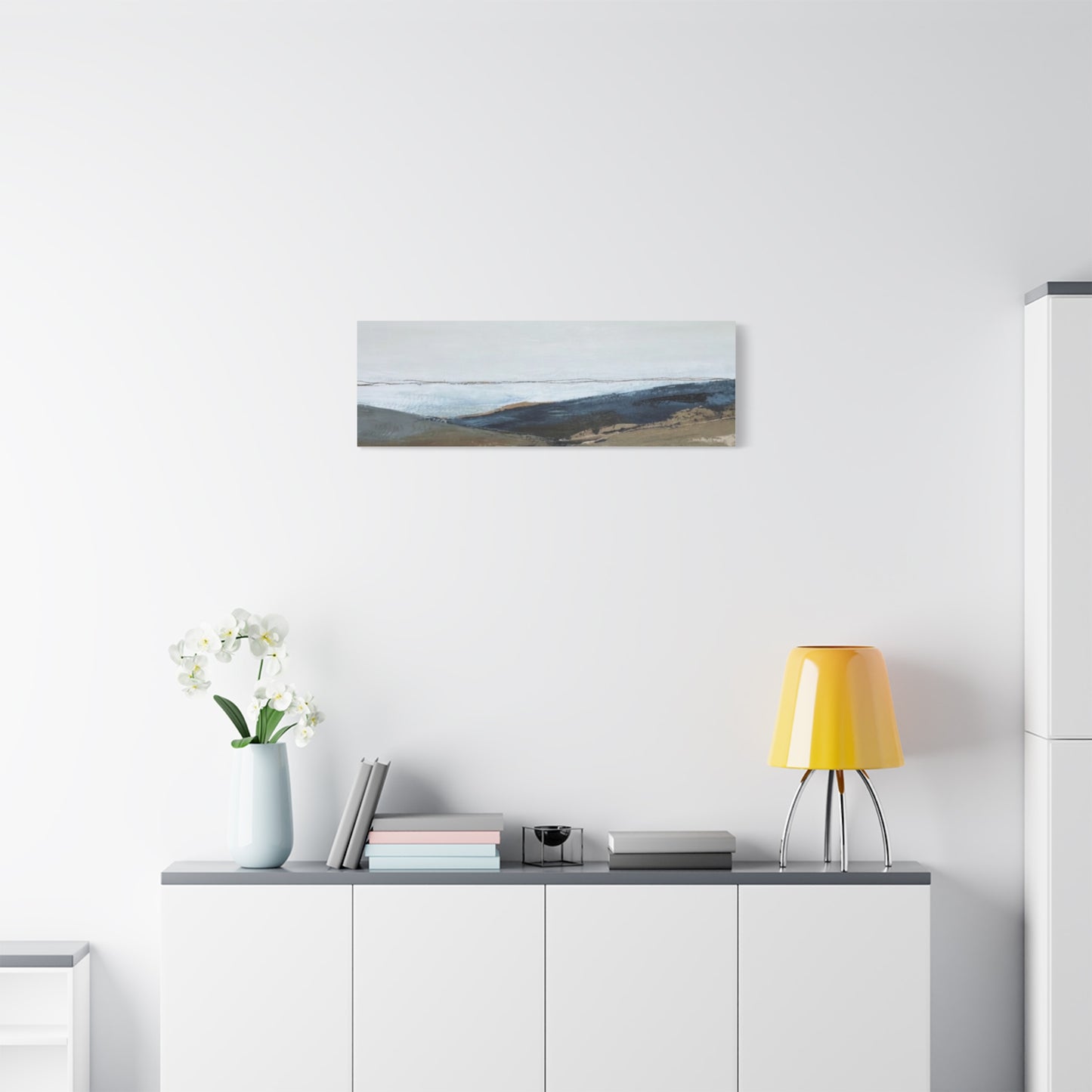 Abstract Coastal Landscape Canvas — Stretched Matte Wall Art