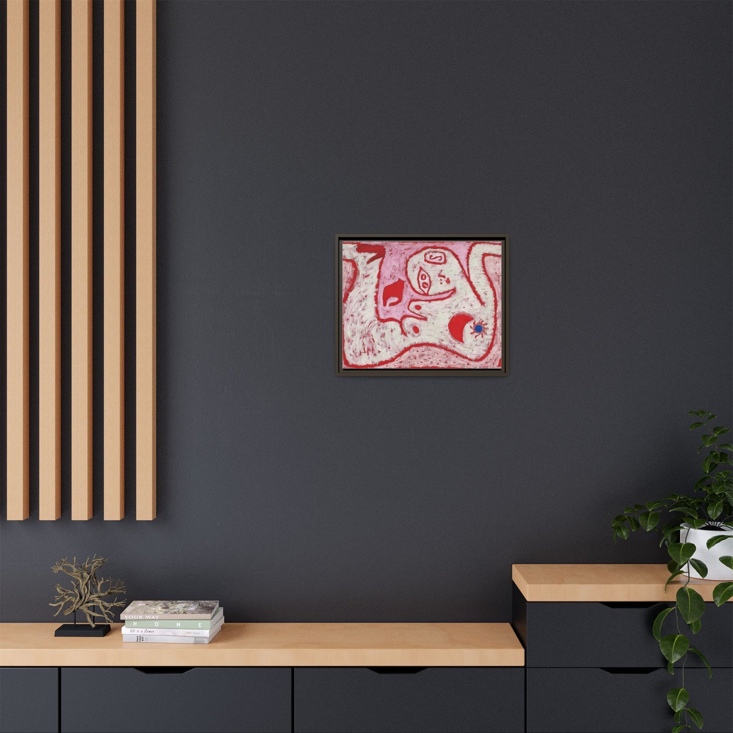 A Woman For Gods by Paul Klee Matte Canvas Framed Wall Art Decor