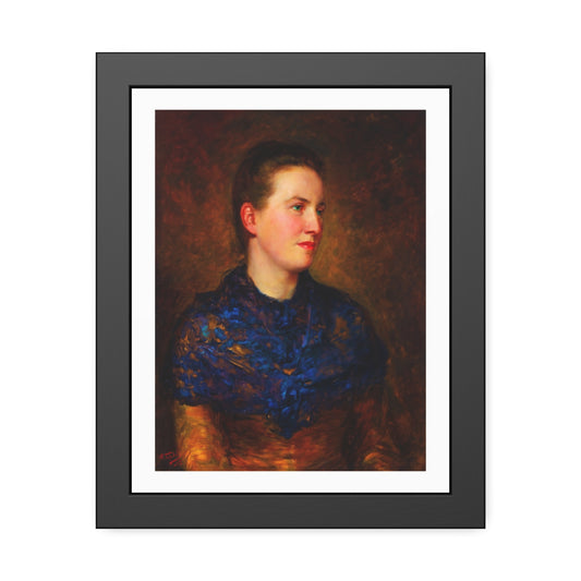 Framed Art Poster — Vintage Portrait Print in Black Frame