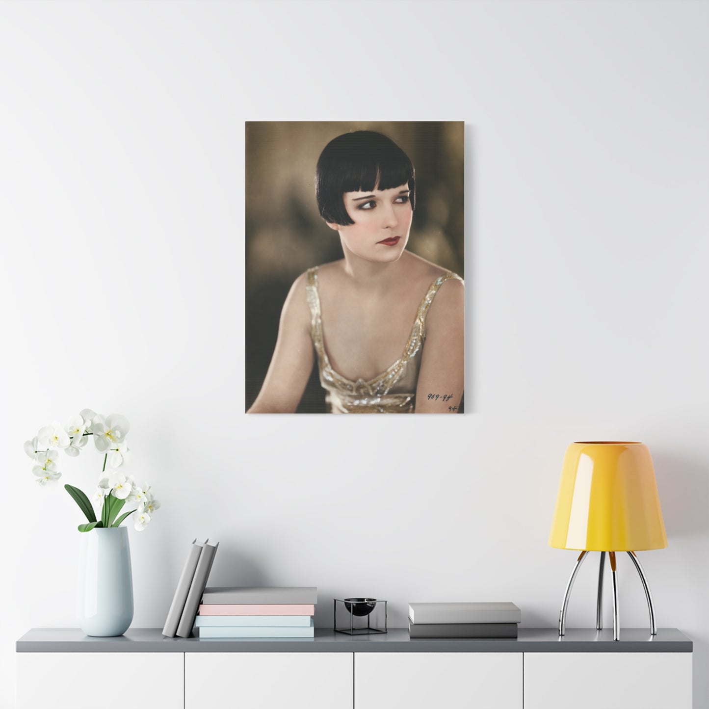 Vintage 1920s Louise Brooks Portrait Matte Canvas Print — Stretched Wall Art