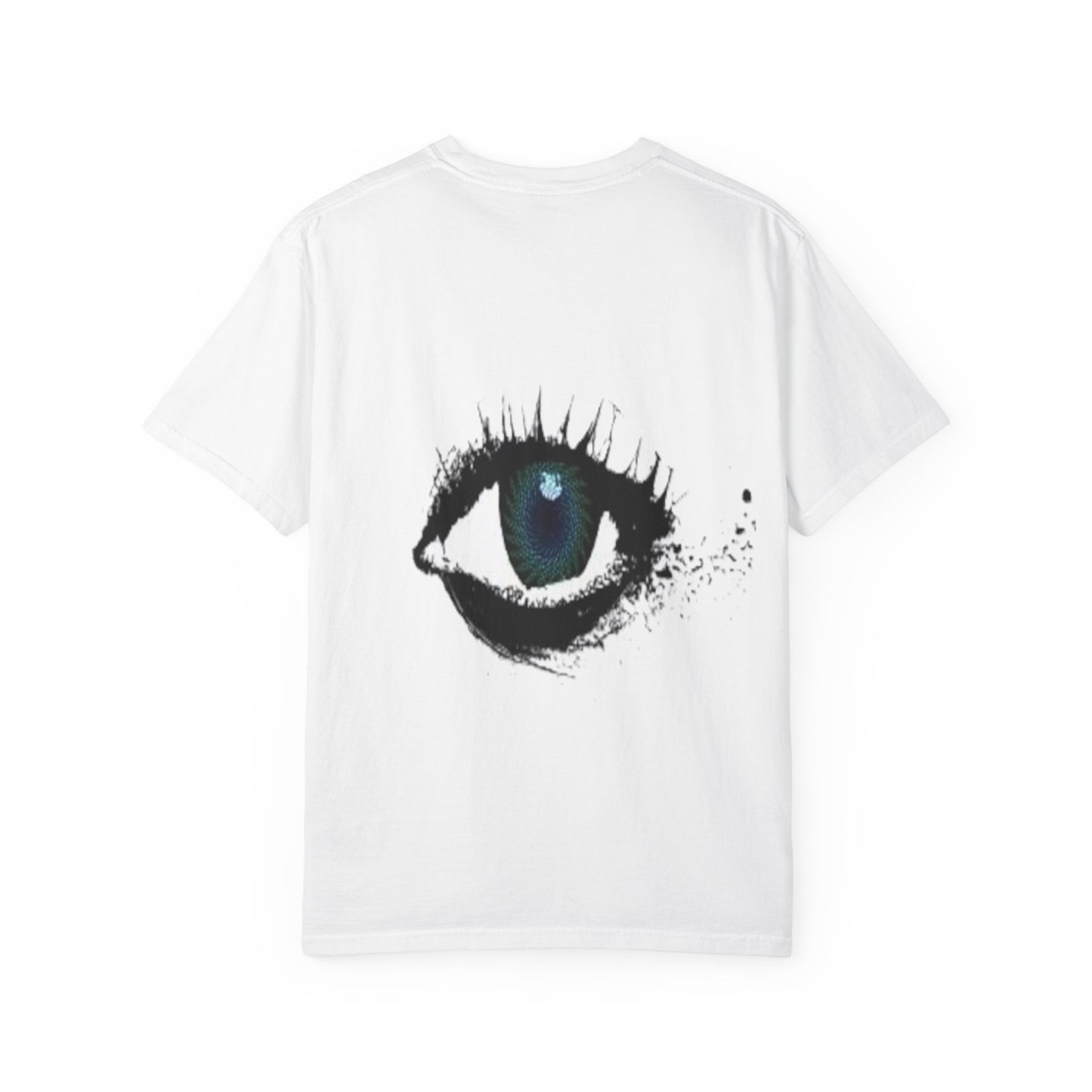 Eye Graphic T-Shirt — Blue Iris Grunge Art Tee