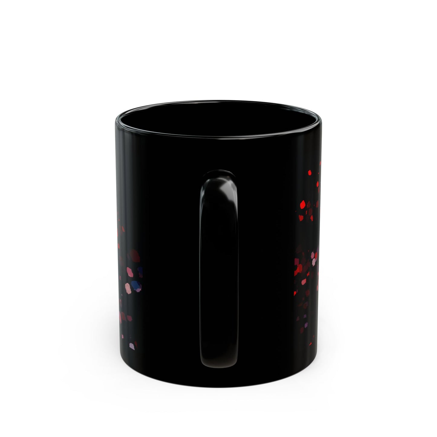 Red Mosaic Sparkle Black Coffee Mug – 11oz & 15oz