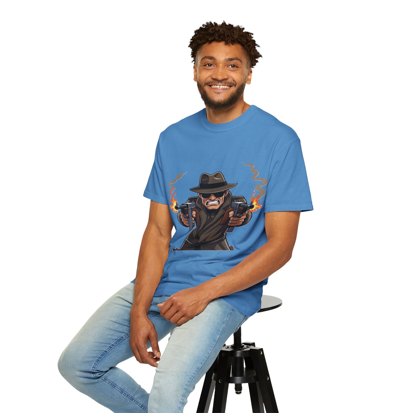 Vintage Gangster Shooter T-Shirt – Retro Mobster Graphic Tee