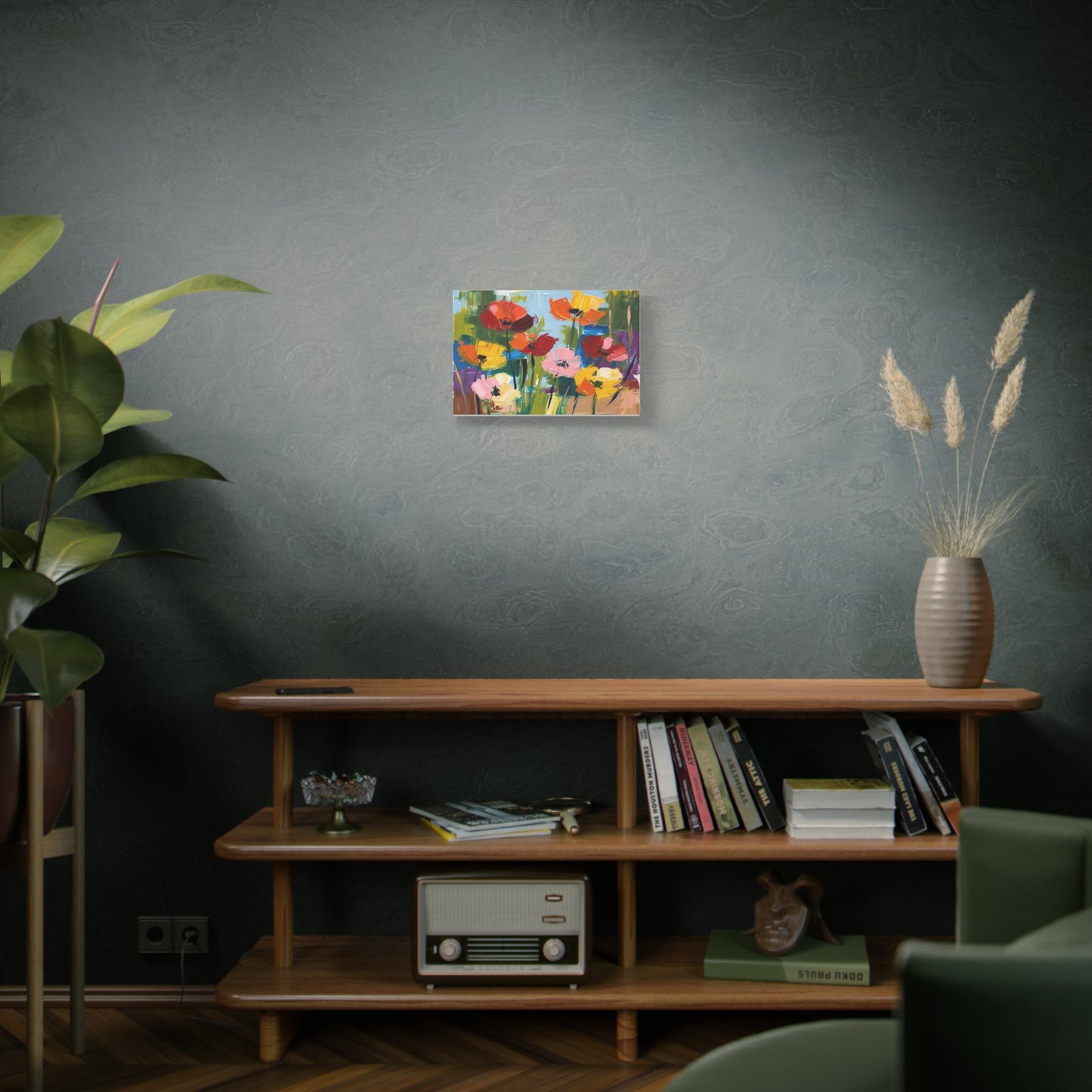 Colorful Abstract Floral Canvas Wall Art — Matte Stretched 1.25"