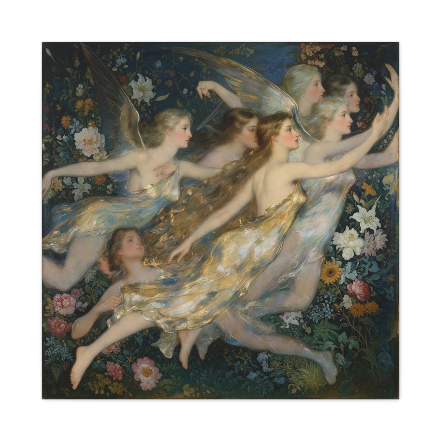 Vintage Fairy Dance Matte Canvas Wall Art