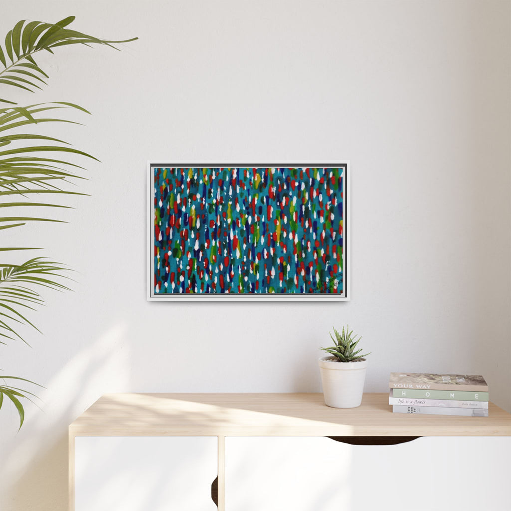 Colours Of The Soul Reflecting On Water by Ariel Chavarro Avila Matte Canvas Framed Art