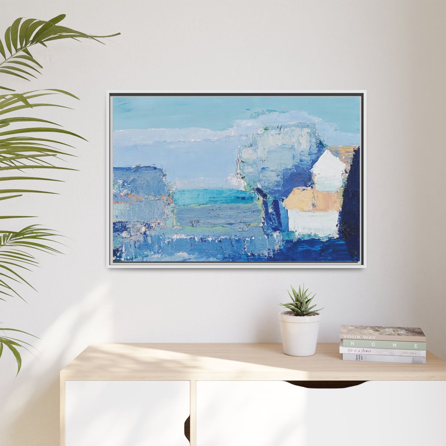 Paysage de Provence by Nicolas de Staël Framed Matte Canvas Seascape Wall Art Print
