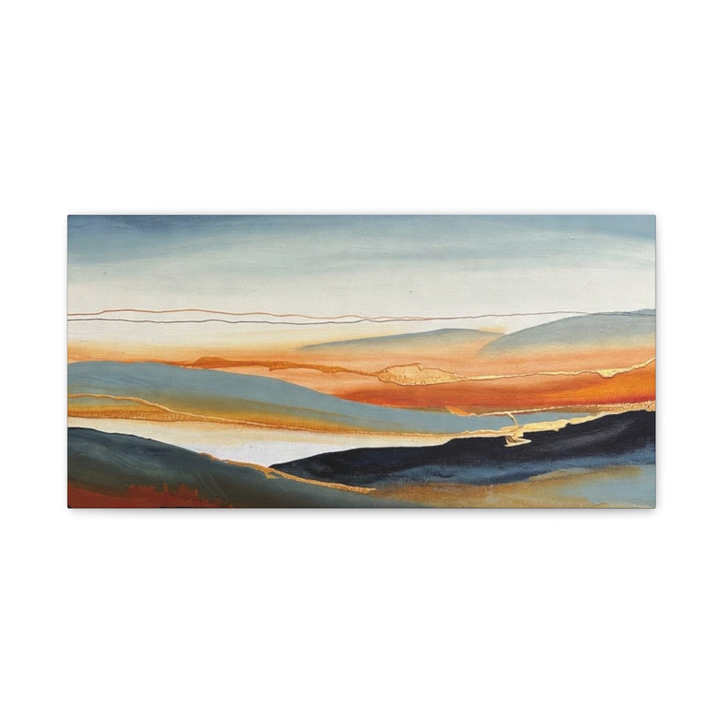 Abstract Coastal Sunset Canvas Print — Matte Stretched Wall Art