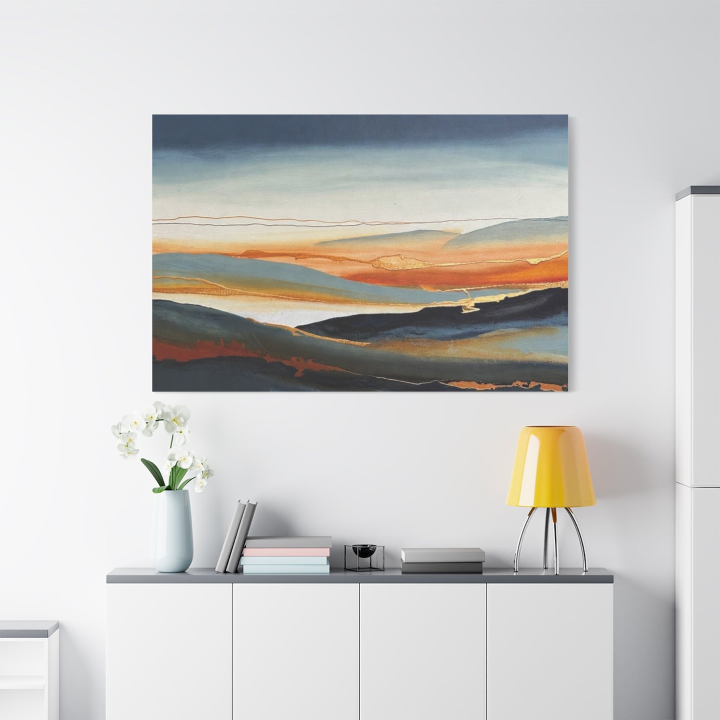 Abstract Coastal Sunset Canvas Print — Matte Stretched Wall Art