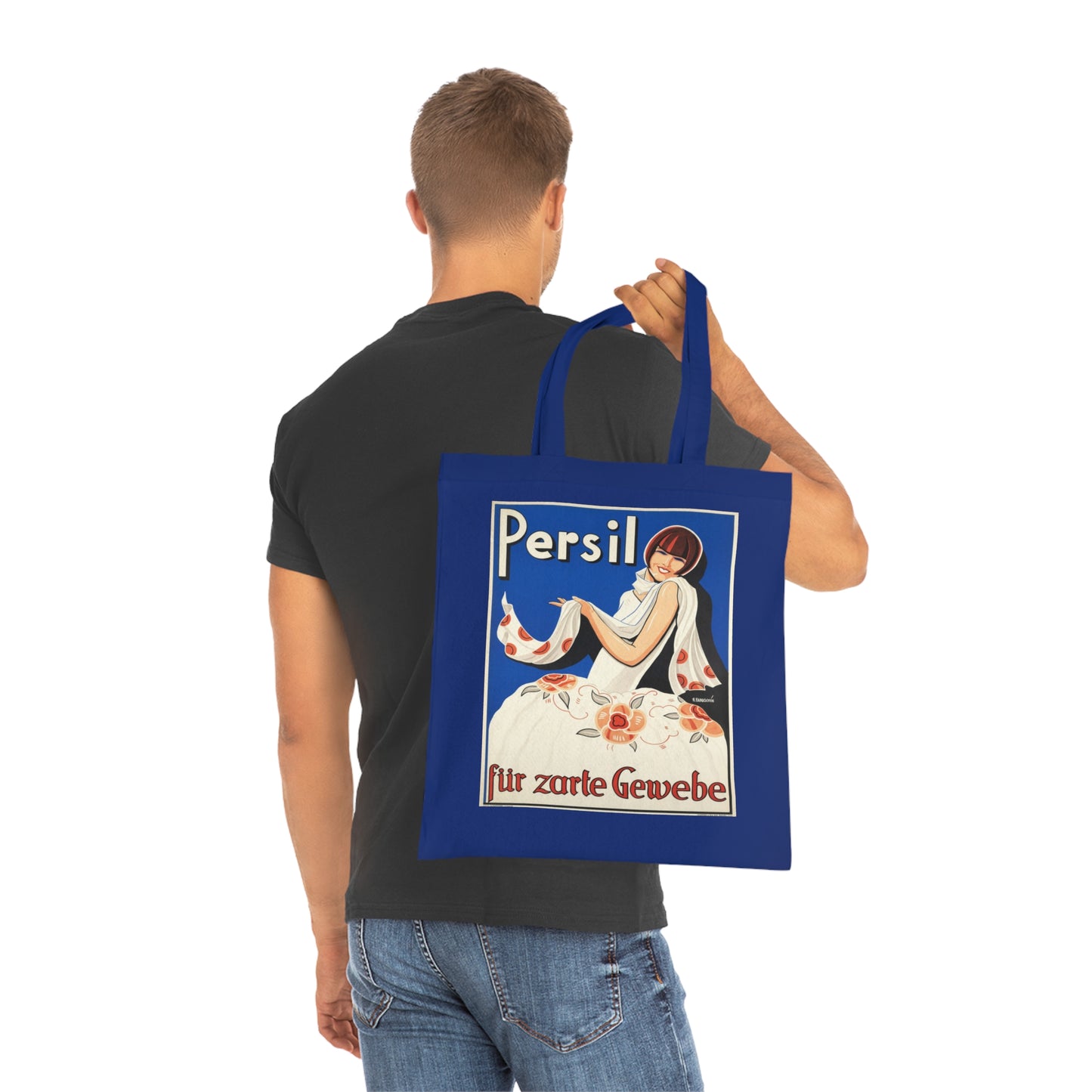 Vintage Persil Poster Cotton Tote — Retro Laundry Advertising Graphic Bag
