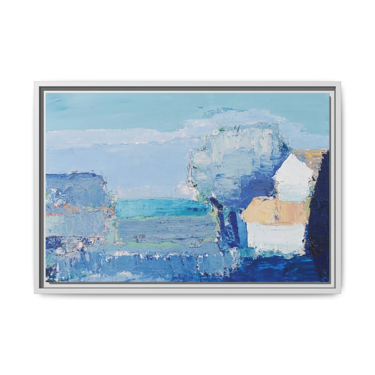 Paysage de Provence by Nicolas de Staël Framed Matte Canvas Seascape Wall Art Print