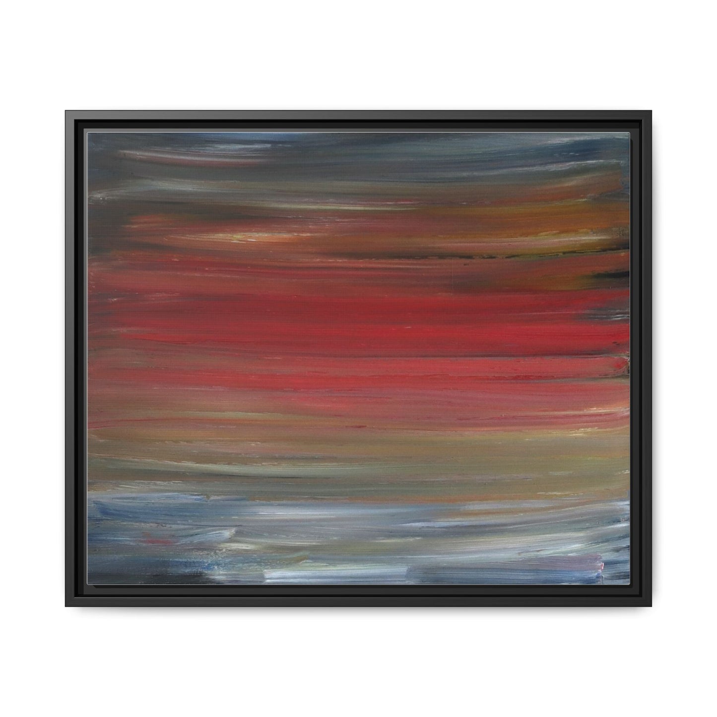 Misty morning by Norman Barrett Framed Matte Canvas Wall Art