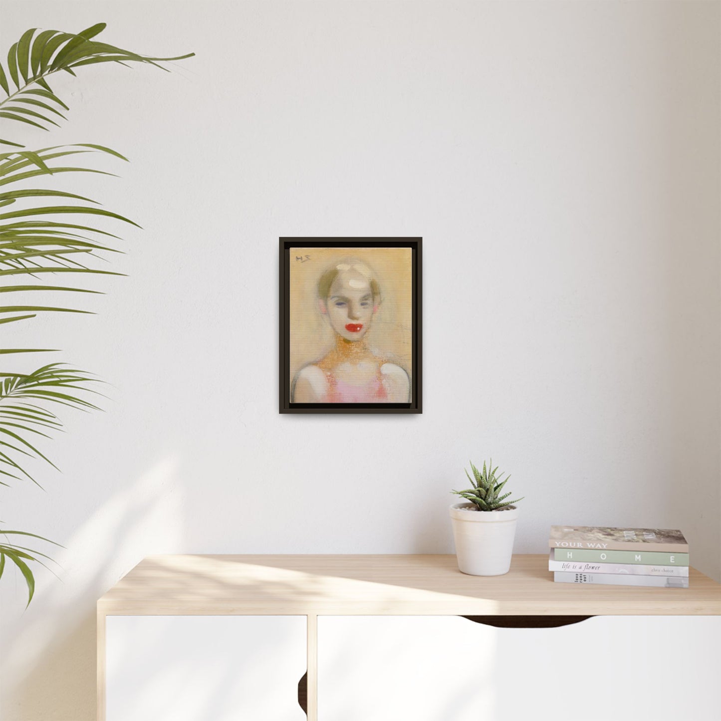 Circus Girl by Helene Schjerfbeck Framed Matte Canvas Portrait Art Print