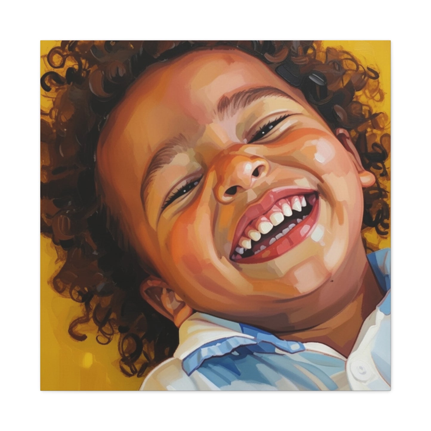 Joyful Child Portrait Canvas - Matte Stretched Wall Art