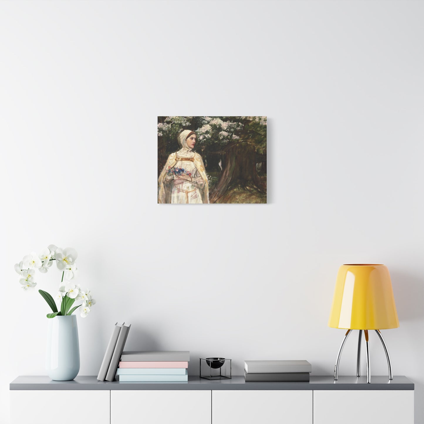 Matilda (formerly called Beatrice) by John William Waterhouse Matte Canvas Wall Art Print