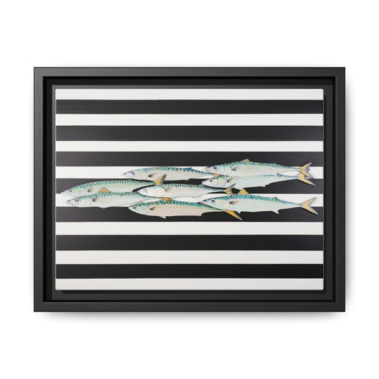 Striped Mackerel Canvas Print — Framed Matte Fish Wall Art