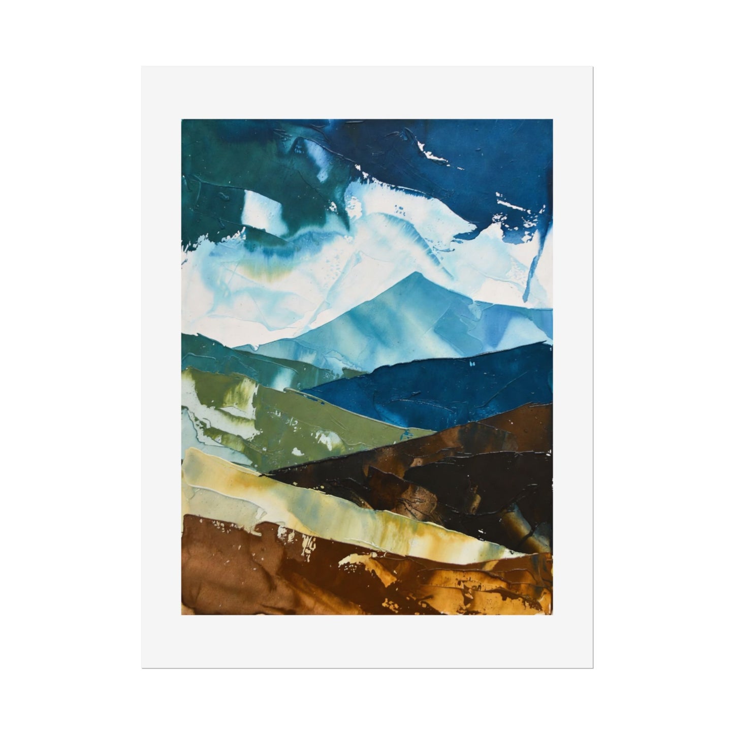 Abstract Mountain Landscape Poster — Rolled Art Print