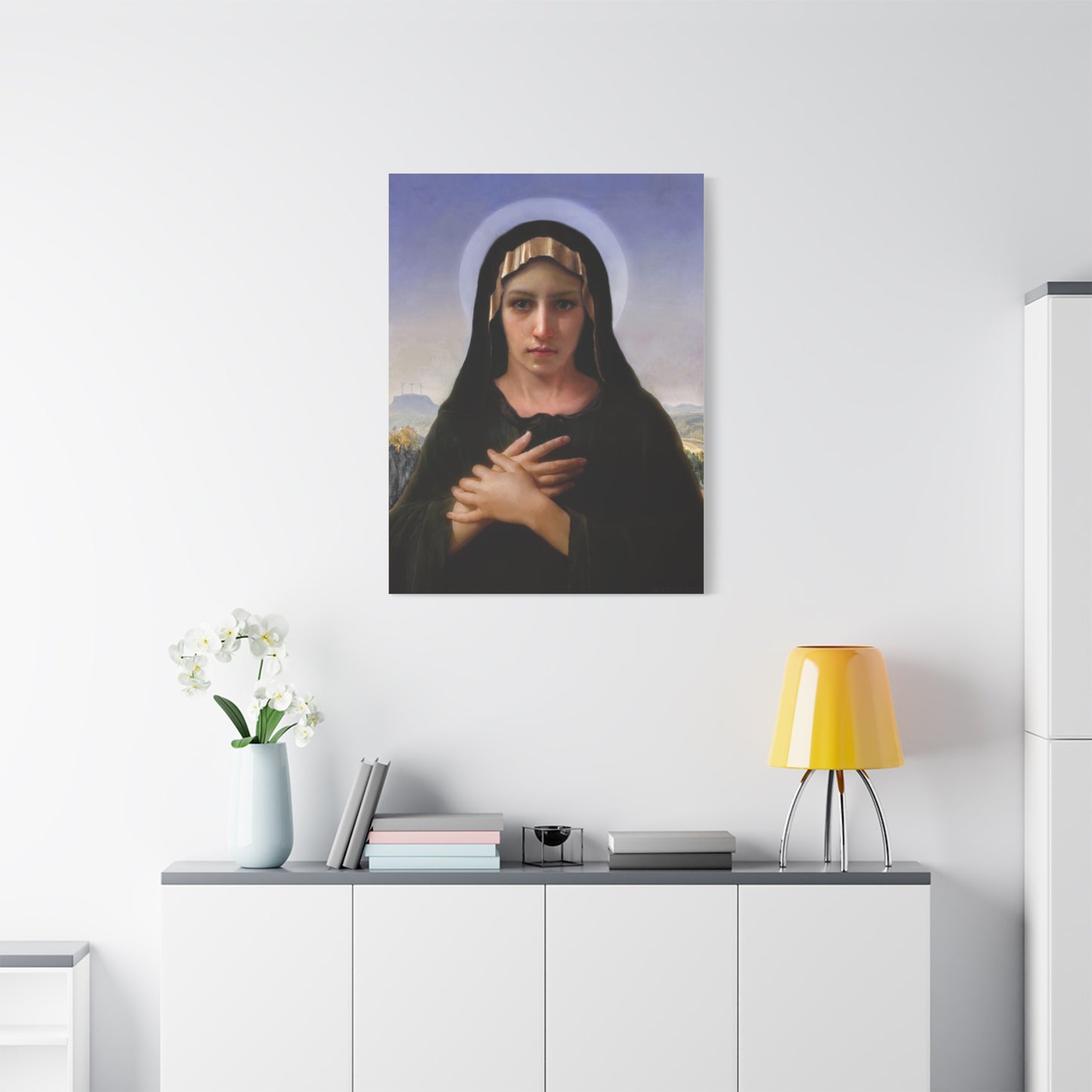 Virgo Solitudinis by William Adolphe Bouguereau Matte Canvas Print Wall Art