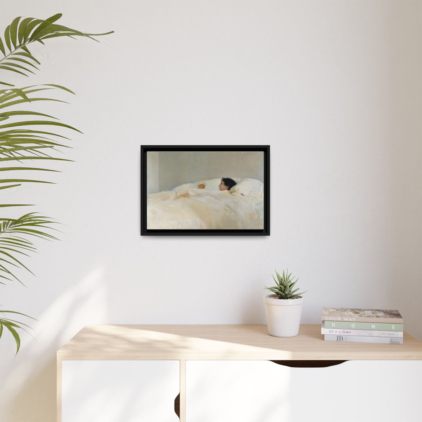 Mother by Joaquin Sorolla y Bastida Framed Matte Canvas Wall Art Print