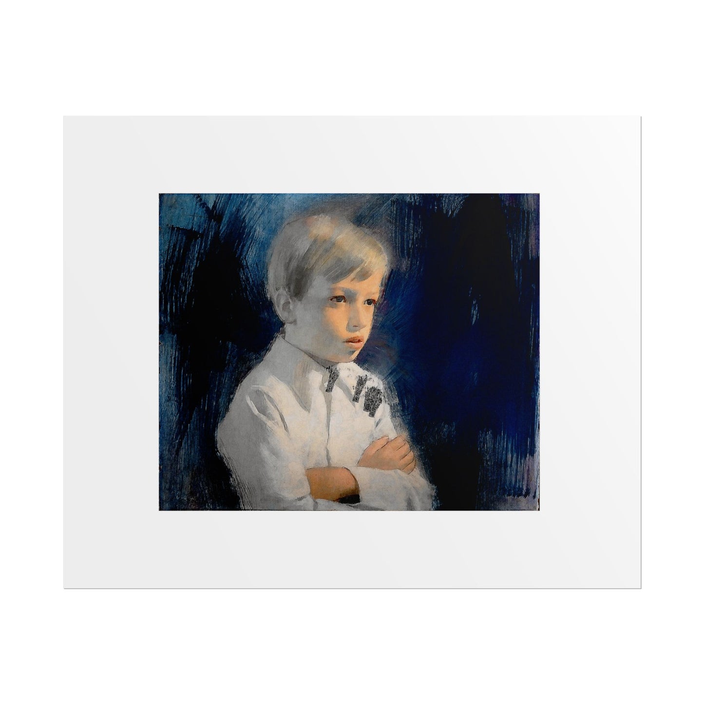 Painting of boy by Unknown Artist Wall Art Print