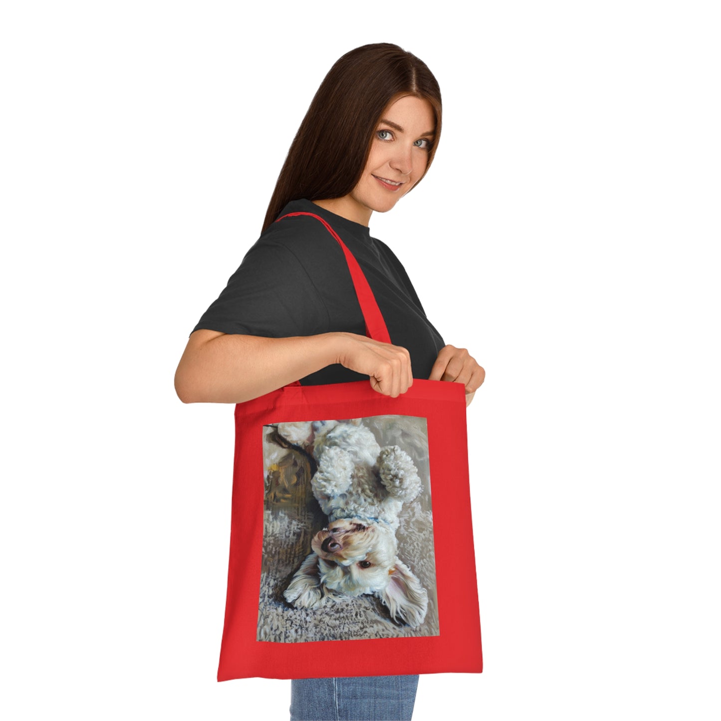 Cute Puppy Photo Cotton Tote — Adorable Dog Lover Gift Tote Bag