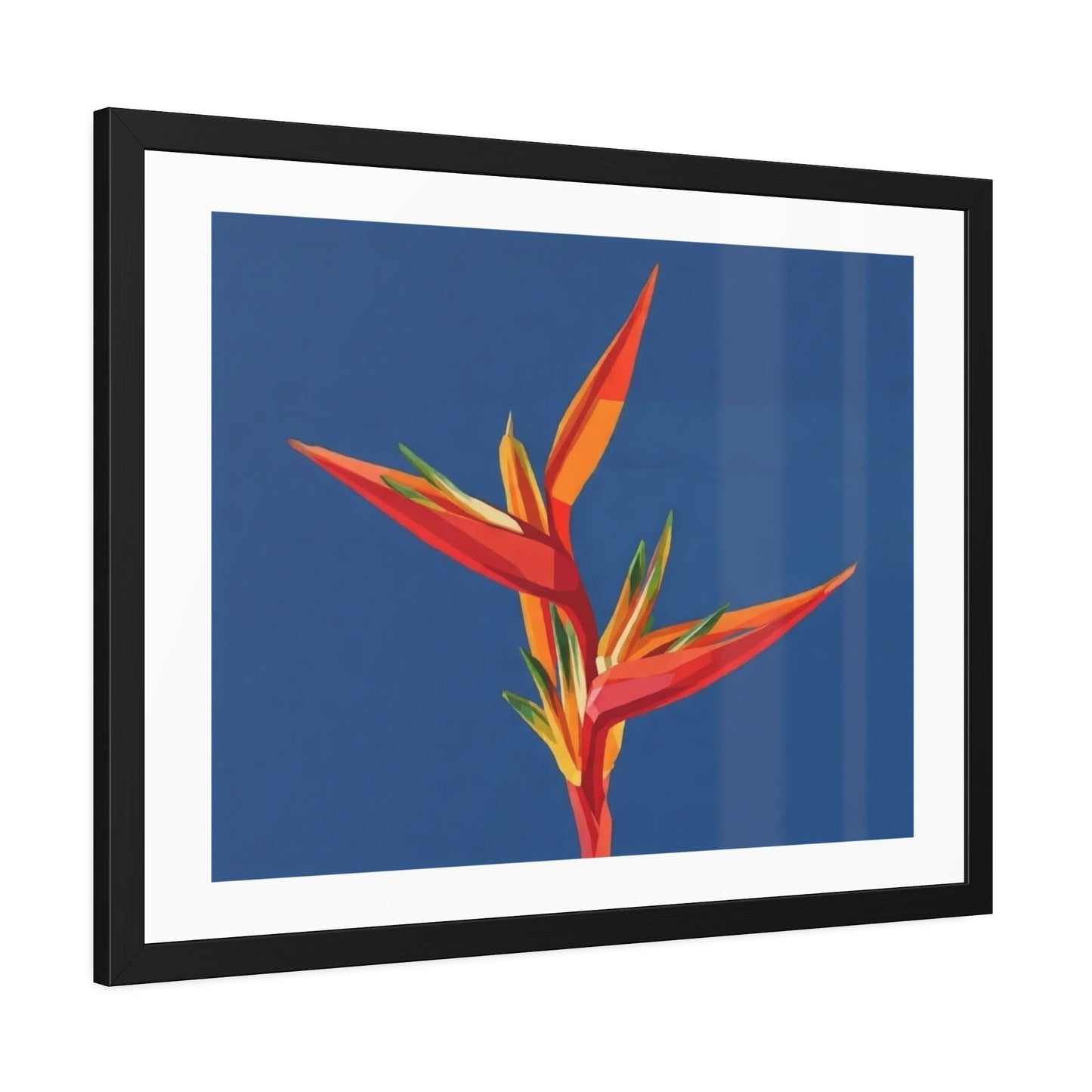 Bird of Paradise Framed Art Print — Tropical Flower Poster
