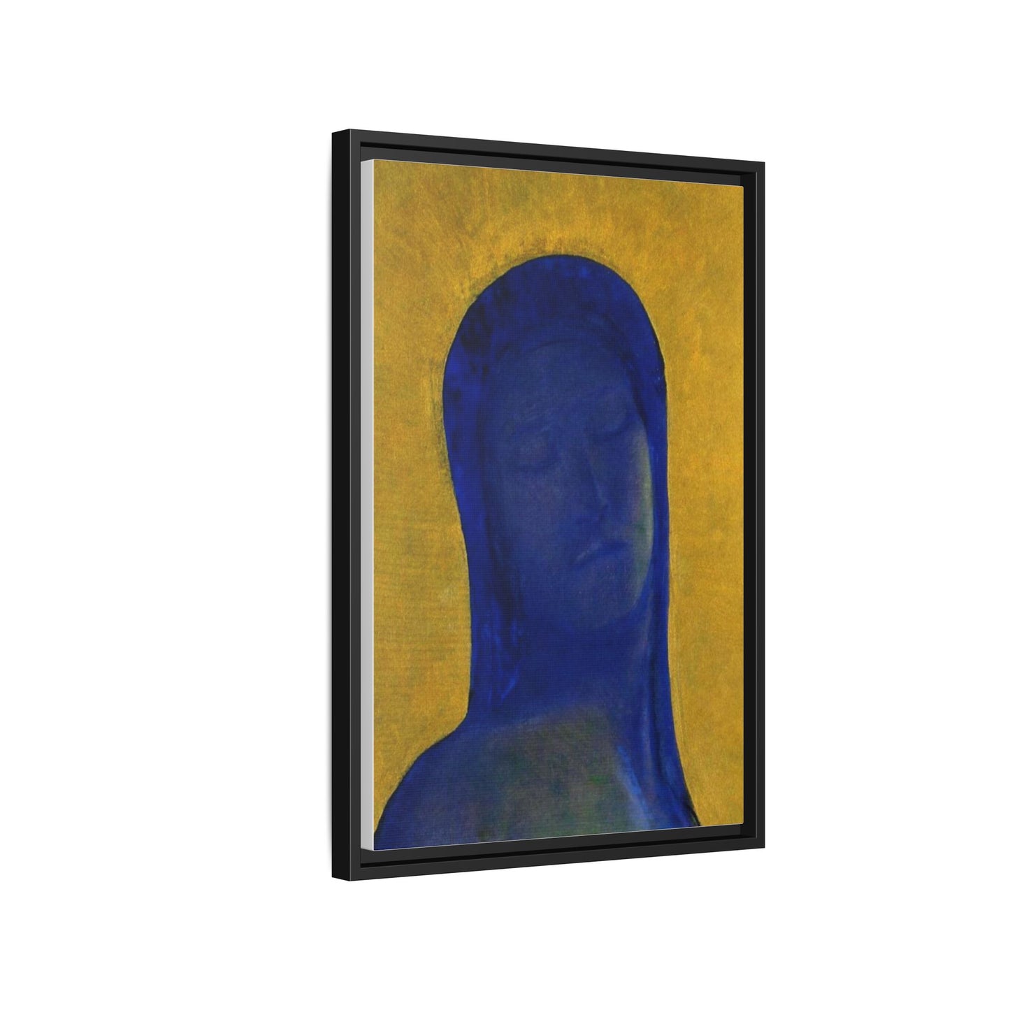 Closed Eyes by Odilon Redon Framed Matte Canvas Wall Art Print