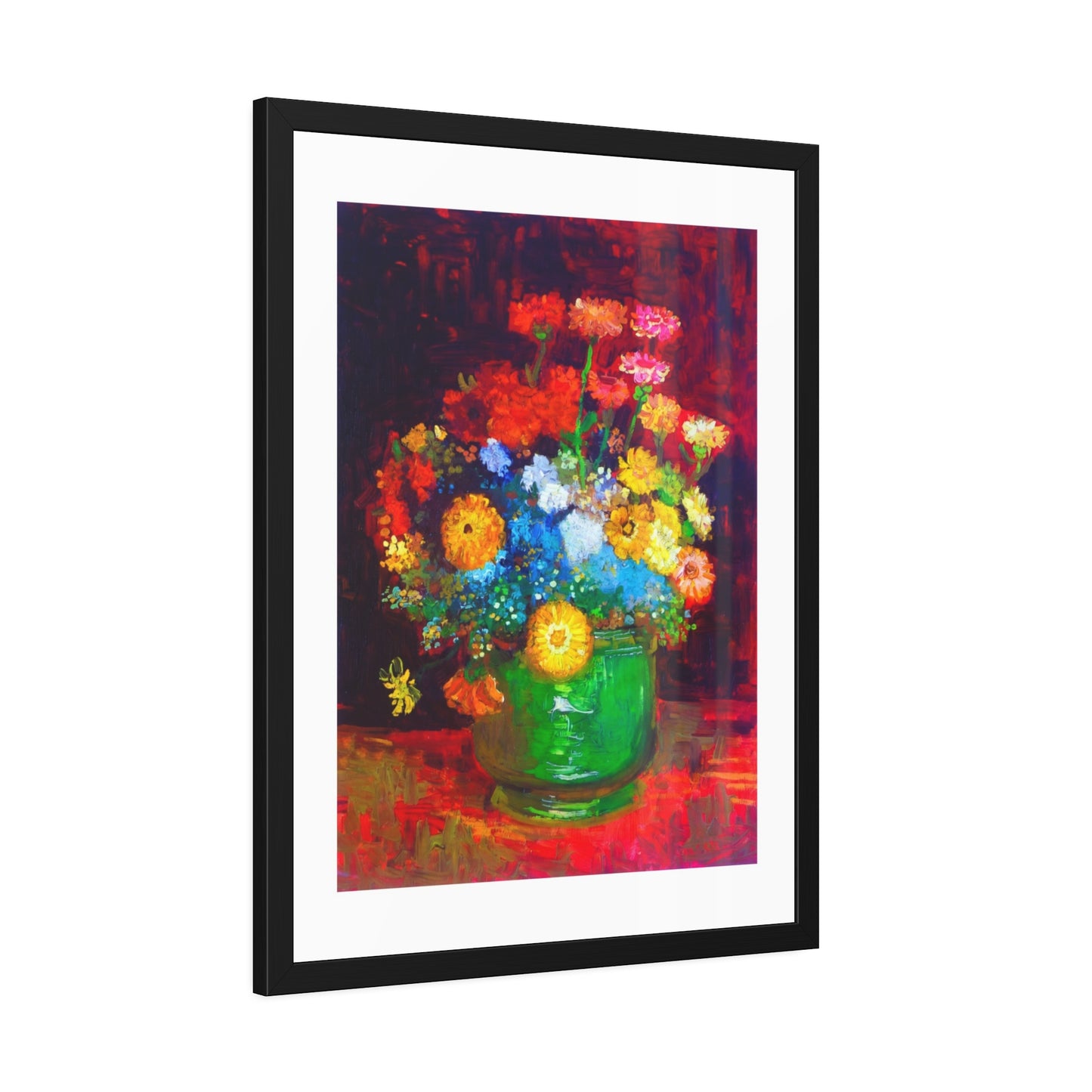 Framed Floral Poster — Colorful Bouquet Art Print