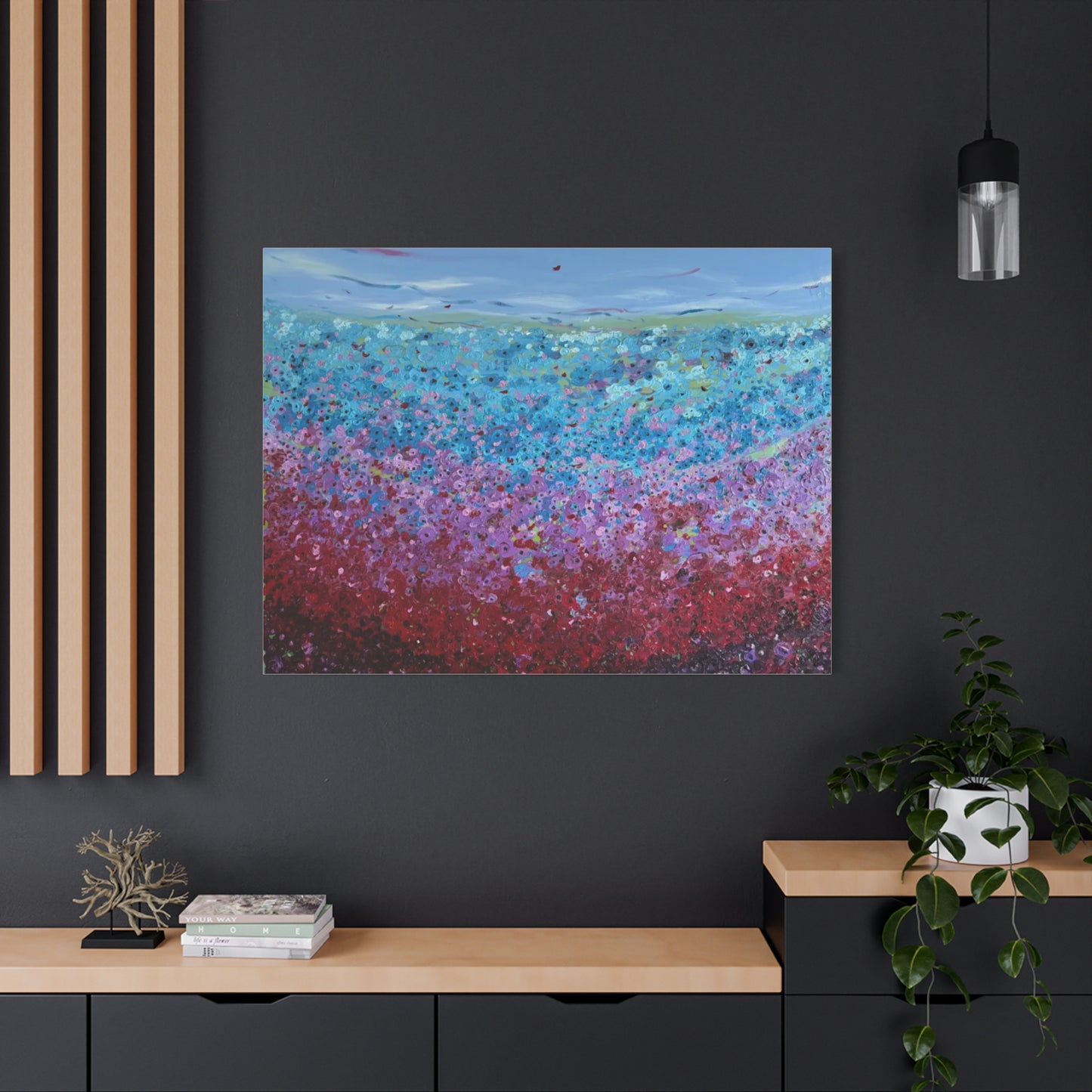 Bloom by Unknown Abstract Coastal Bloom Canvas Wall Art — Matte Stretched 1.25"